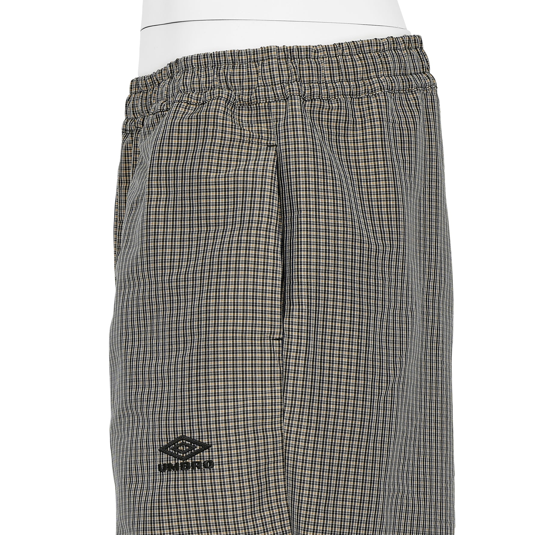 CHECK TRACK PANTS BEIGE