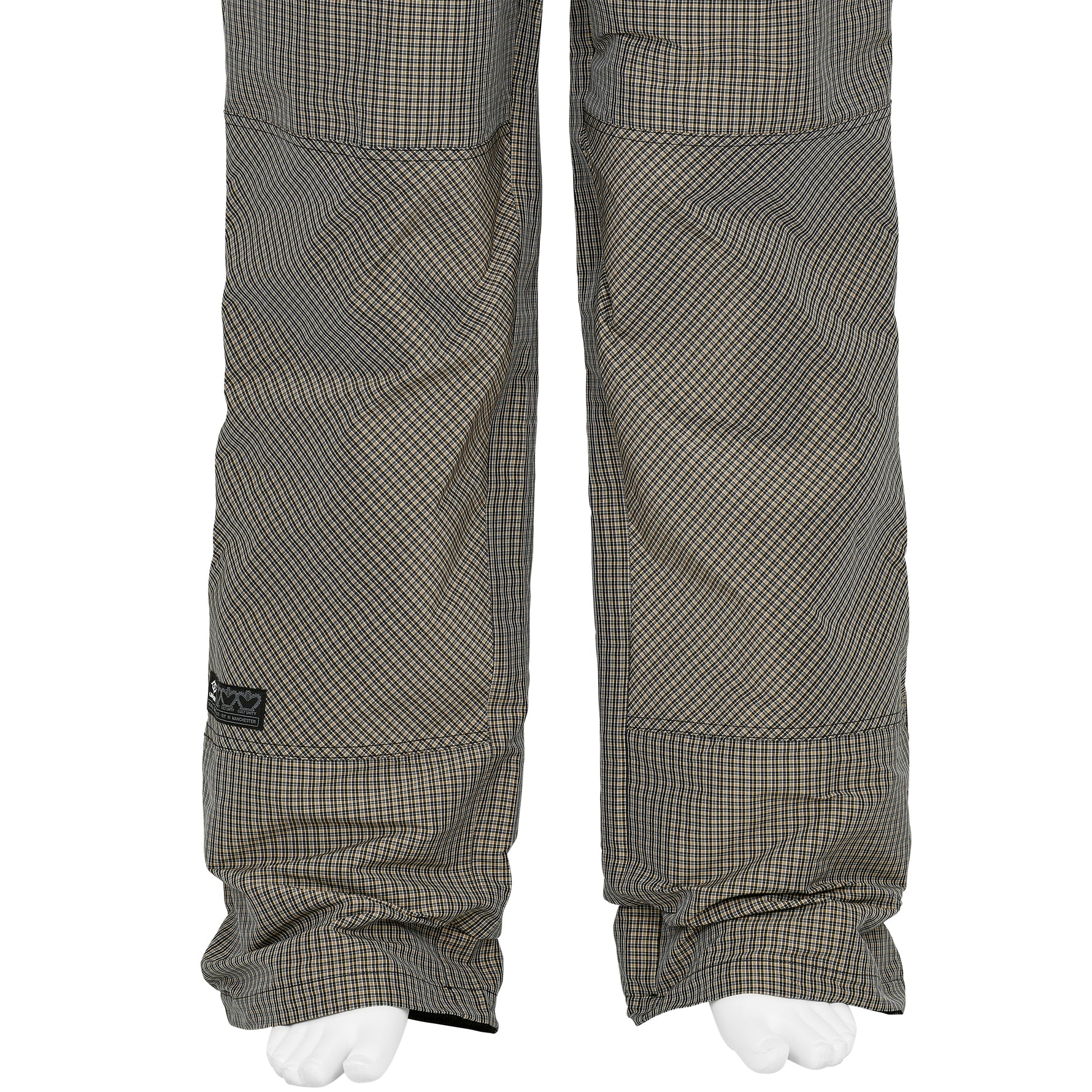 CHECK TRACK PANTS BEIGE