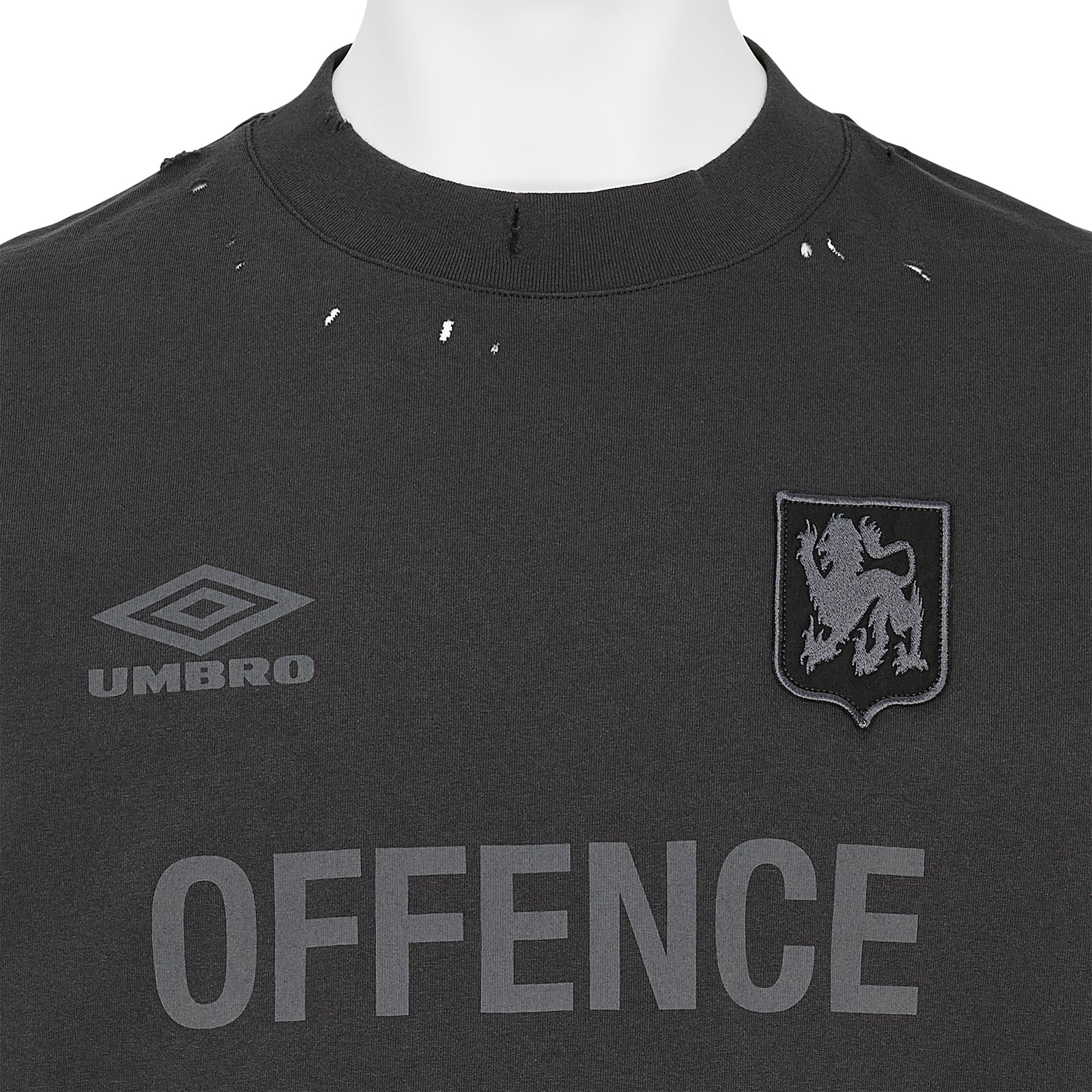 OFFENCE DEFENCE TEE SHIRT WASHED BLACK