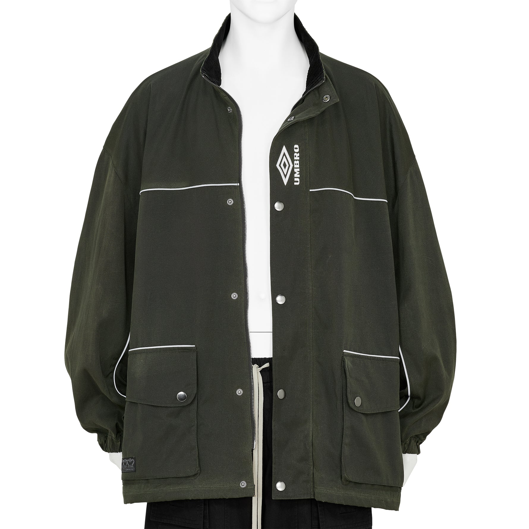 TRAINER WAXED JACKET DARK OLIVE