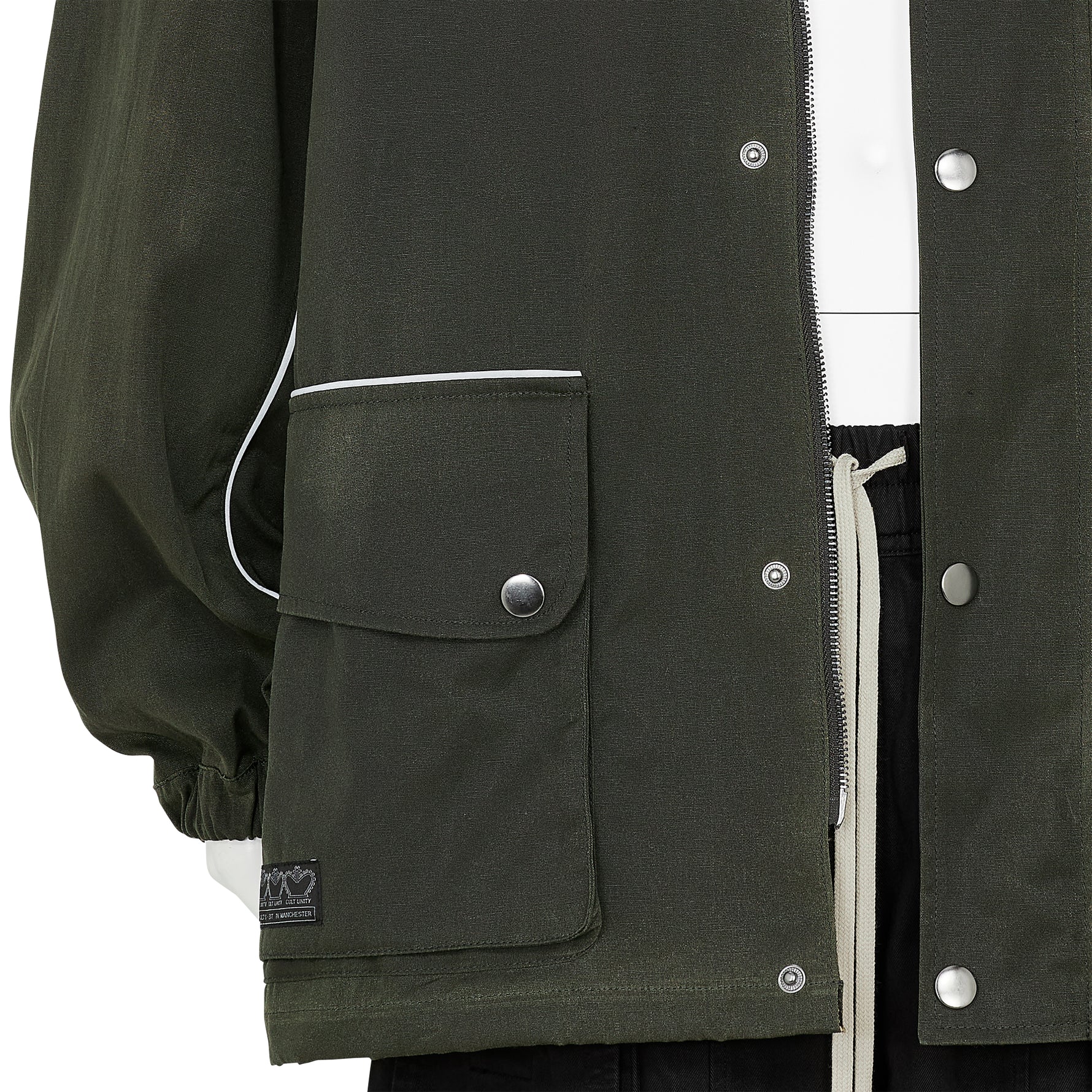 TRAINER WAXED JACKET DARK OLIVE