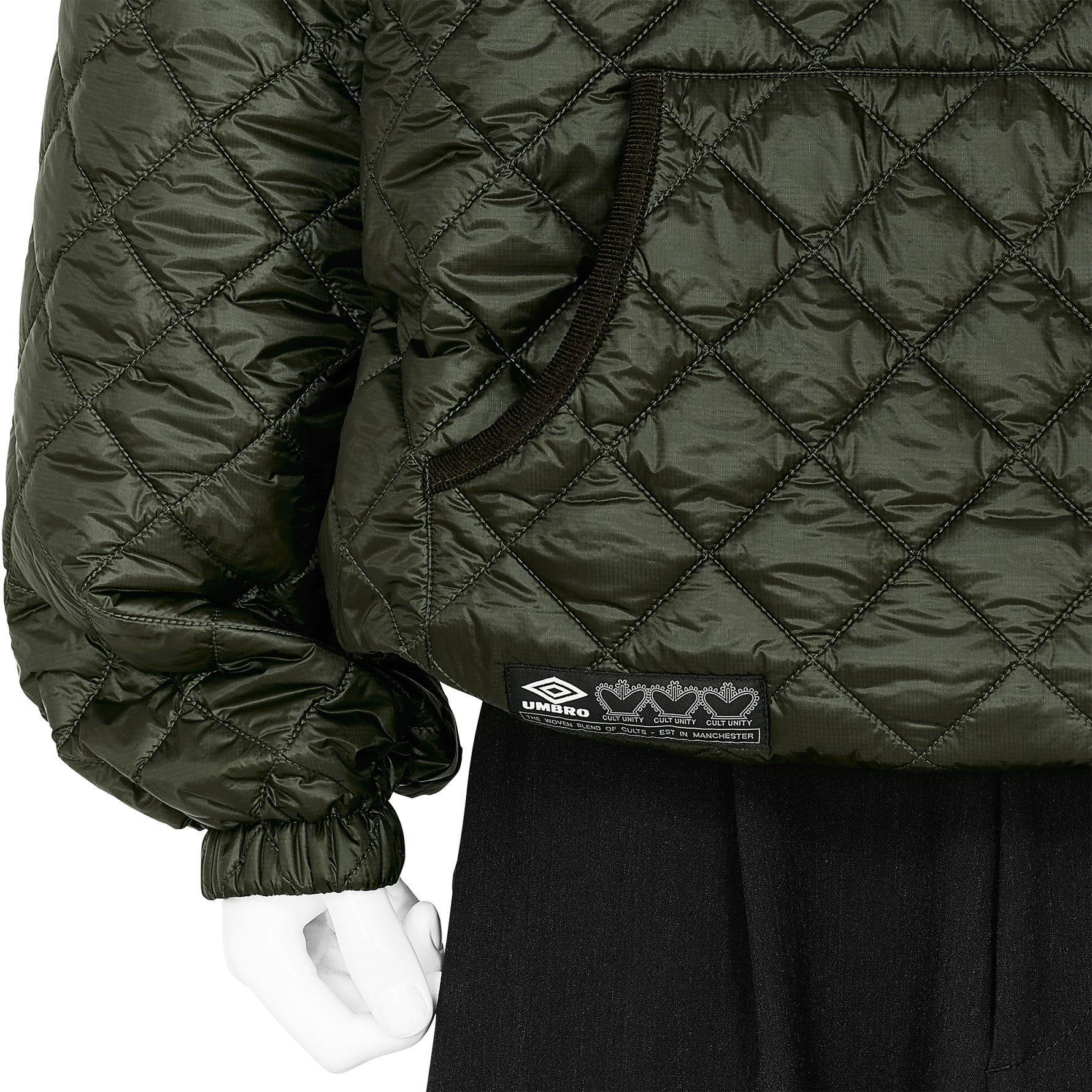 MASKED DIAMOND ANORAK DARK OLIVE