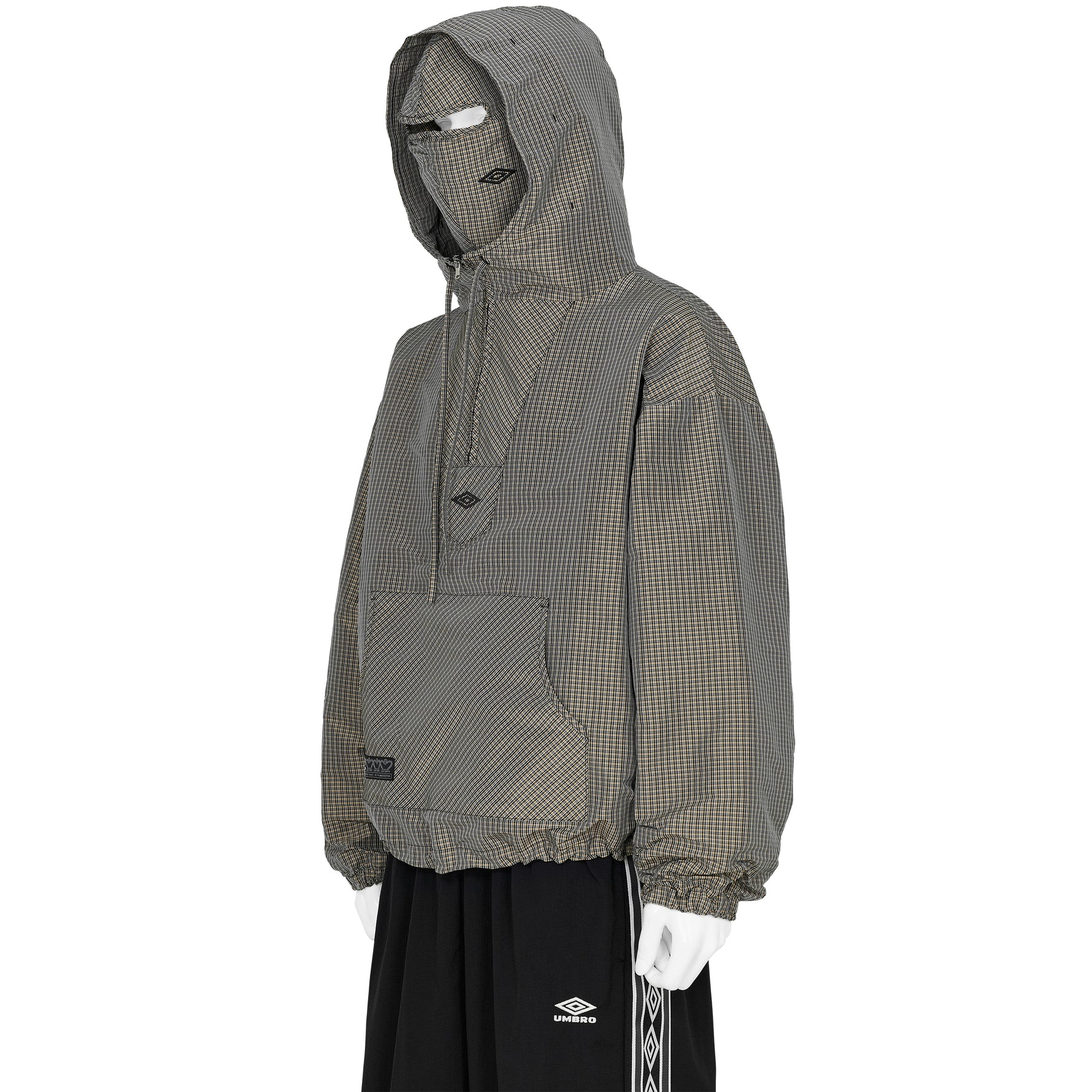 MASKED CHECK ANORAK BEIGE