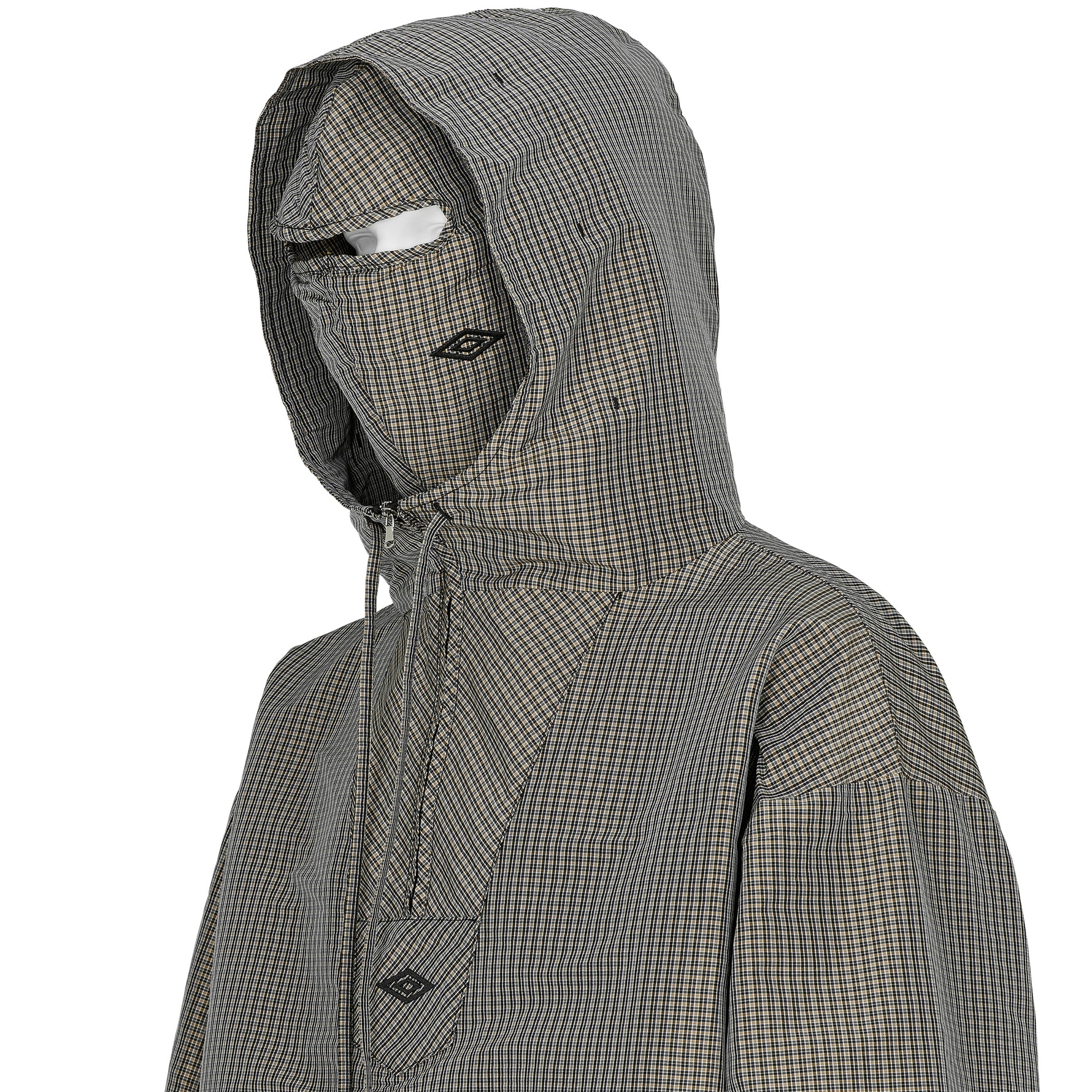 MASKED CHECK ANORAK BEIGE