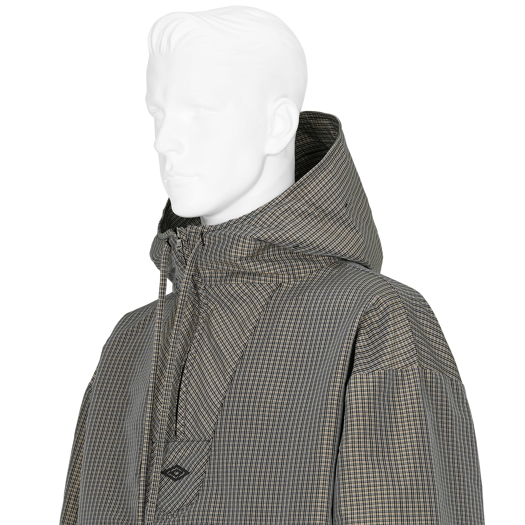 MASKED CHECK ANORAK BEIGE