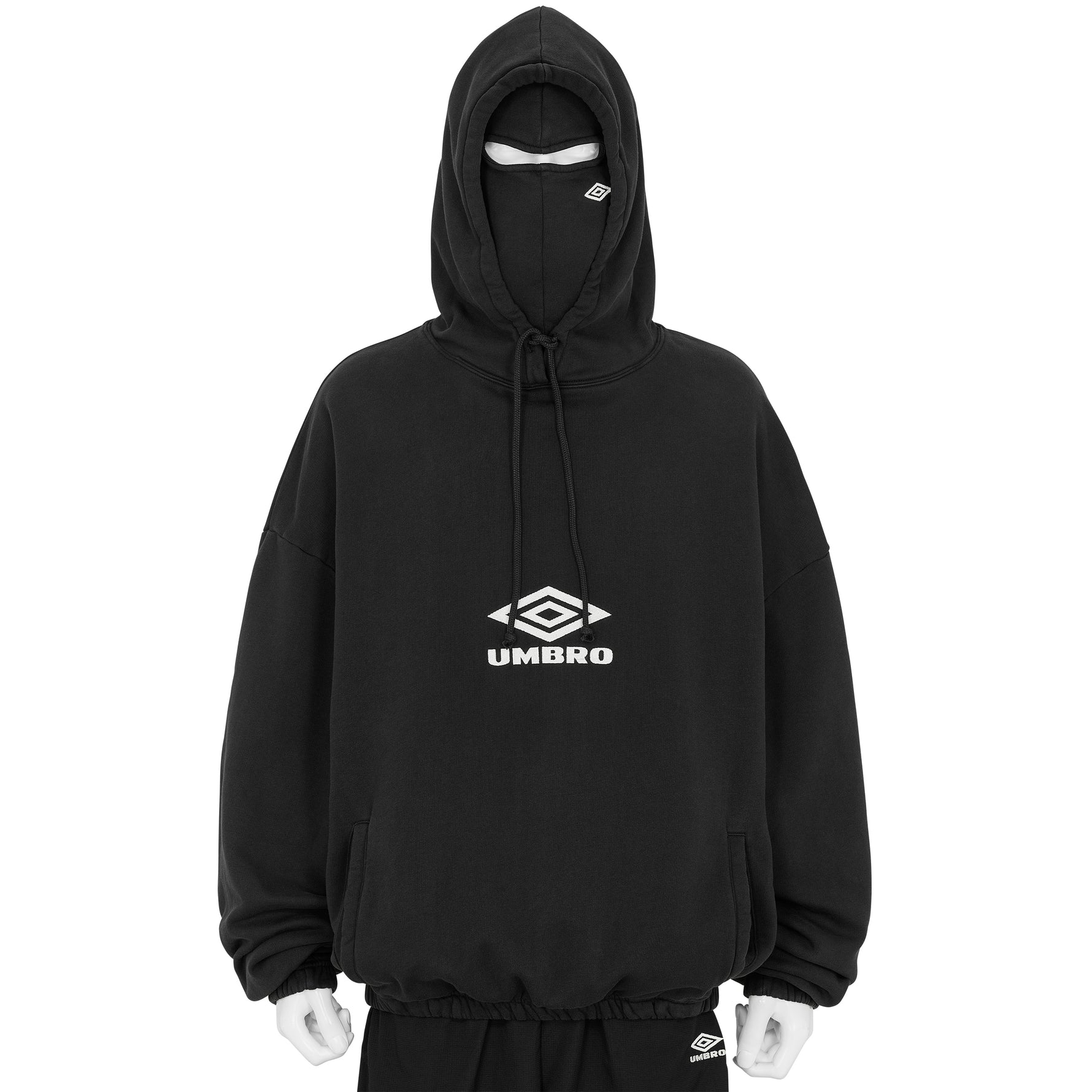 OG LOGO MASKED HOODIE WASHED BLACK