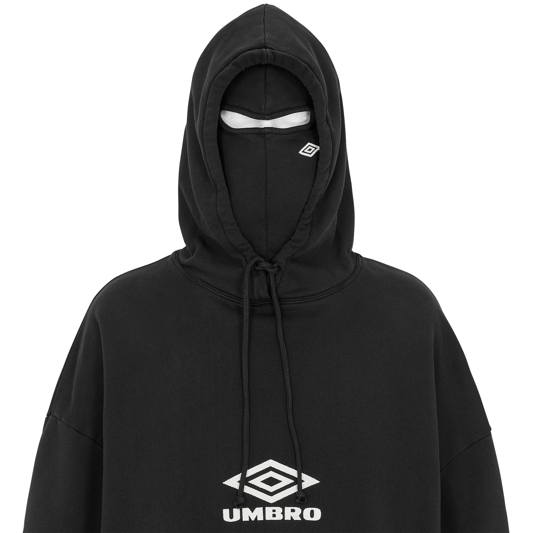 OG LOGO MASKED HOODIE WASHED BLACK