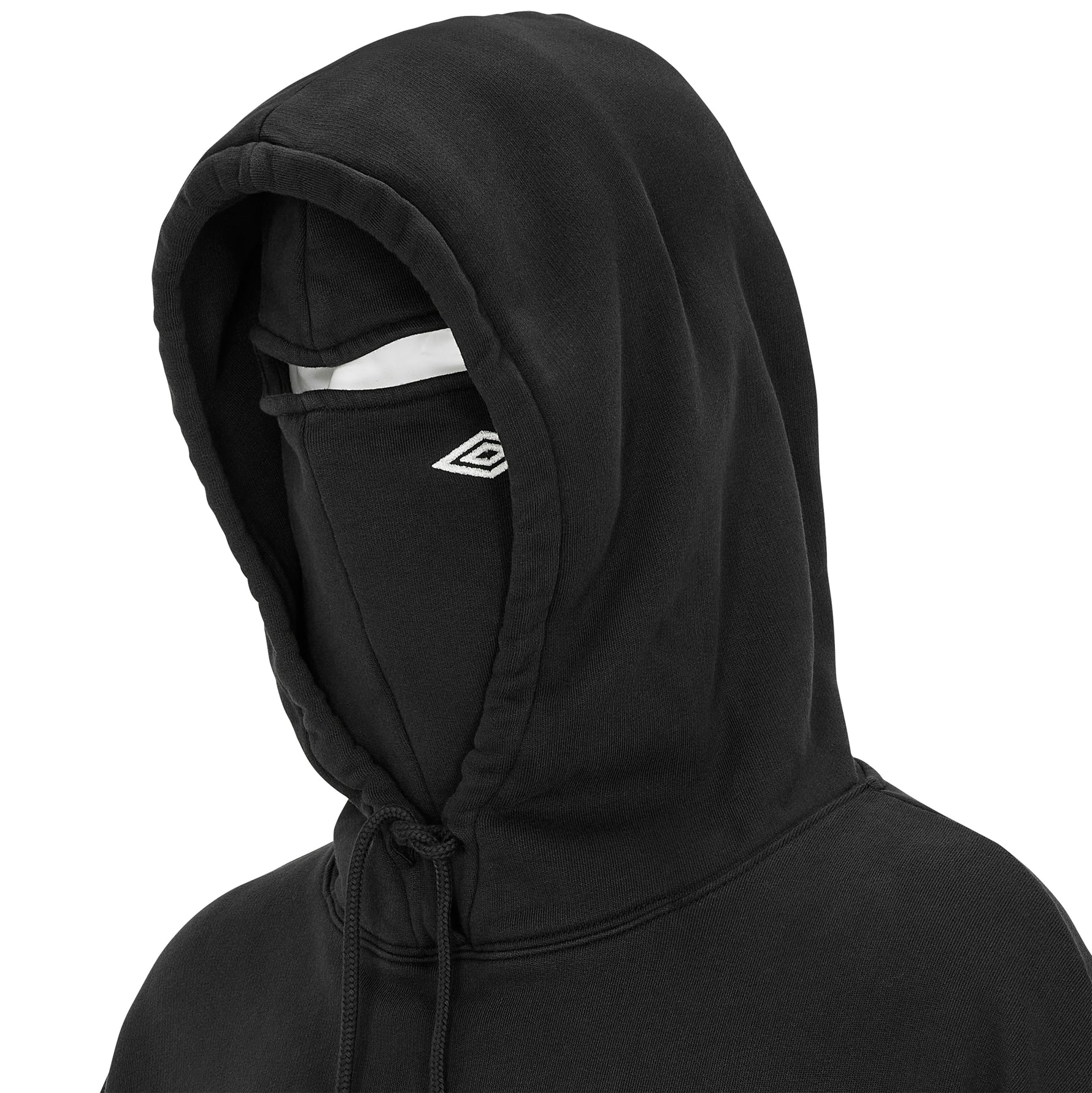 OG LOGO MASKED HOODIE WASHED BLACK