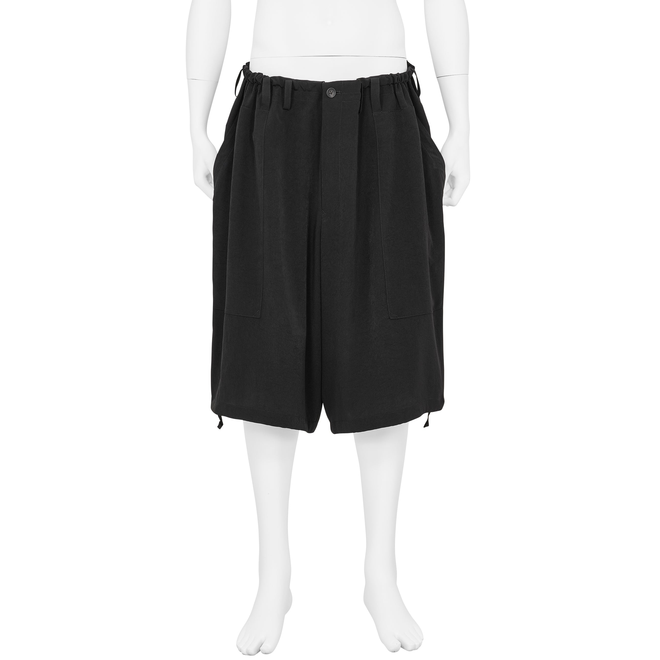 TUXEDO OUT POCKET SHORTS BLACK - Yohji Yamamoto POUR HOMME(ヨウジ