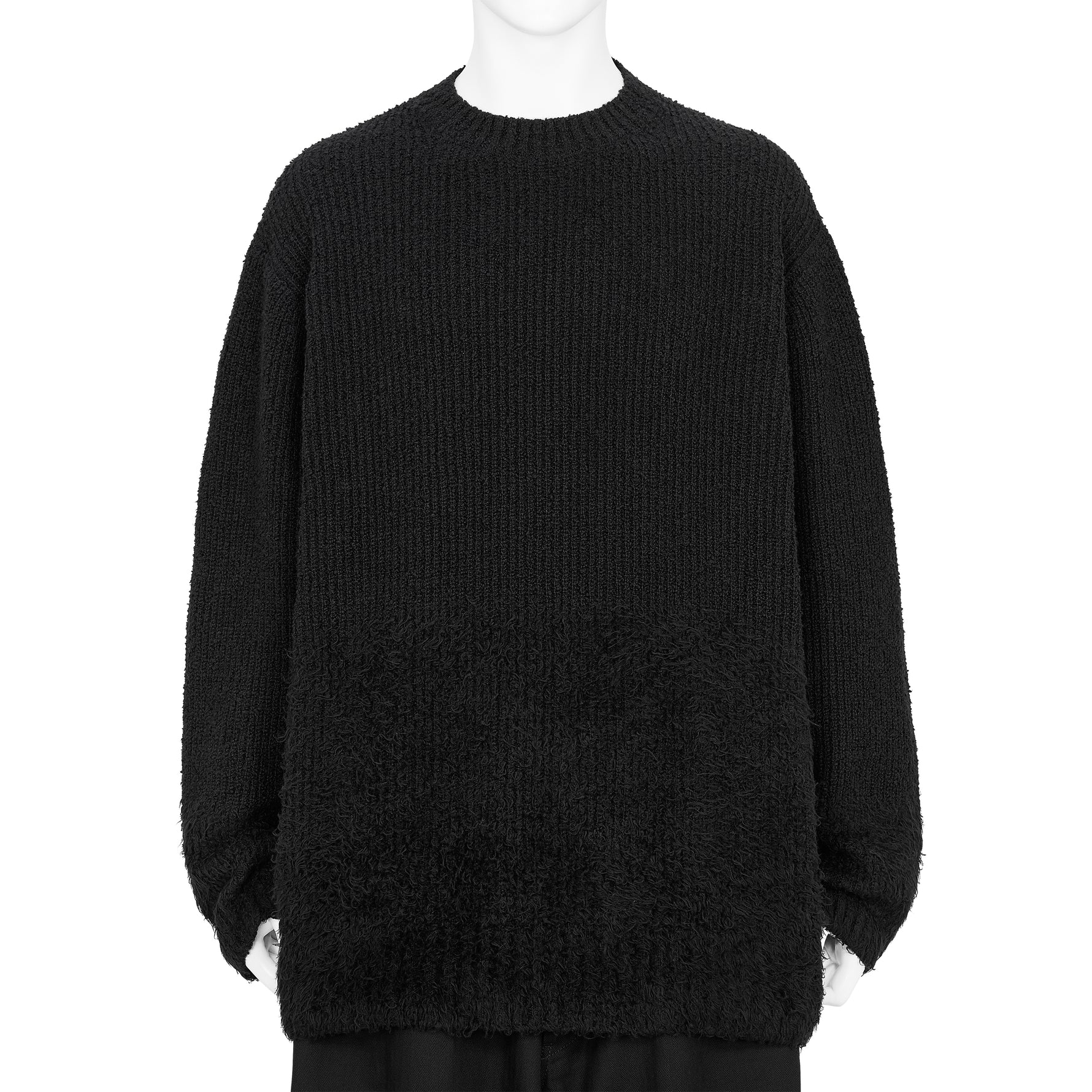GRADATION CREW NECK KNIT BLACK