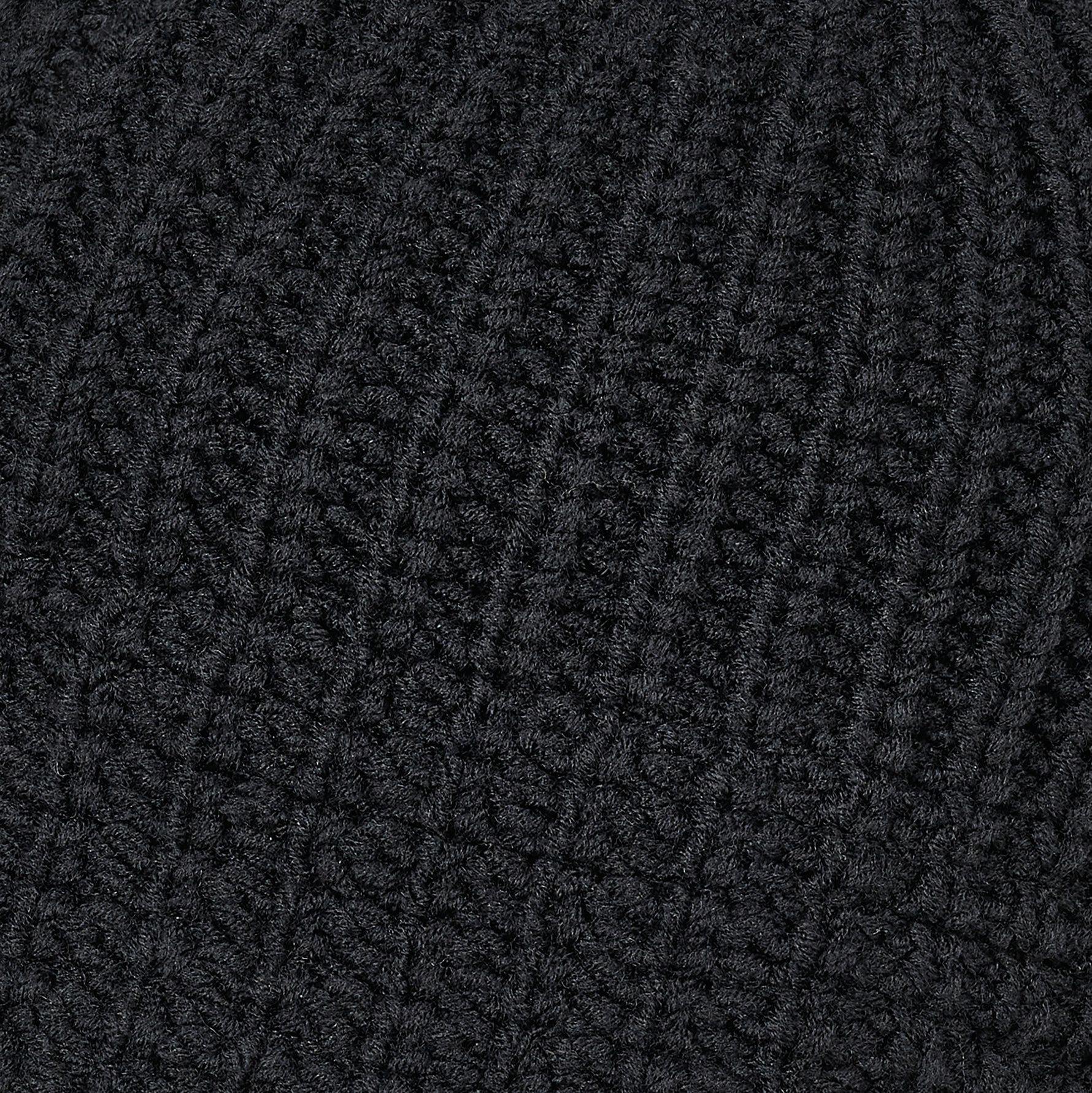 WOOL ACRYL STITCH HAT BLACK