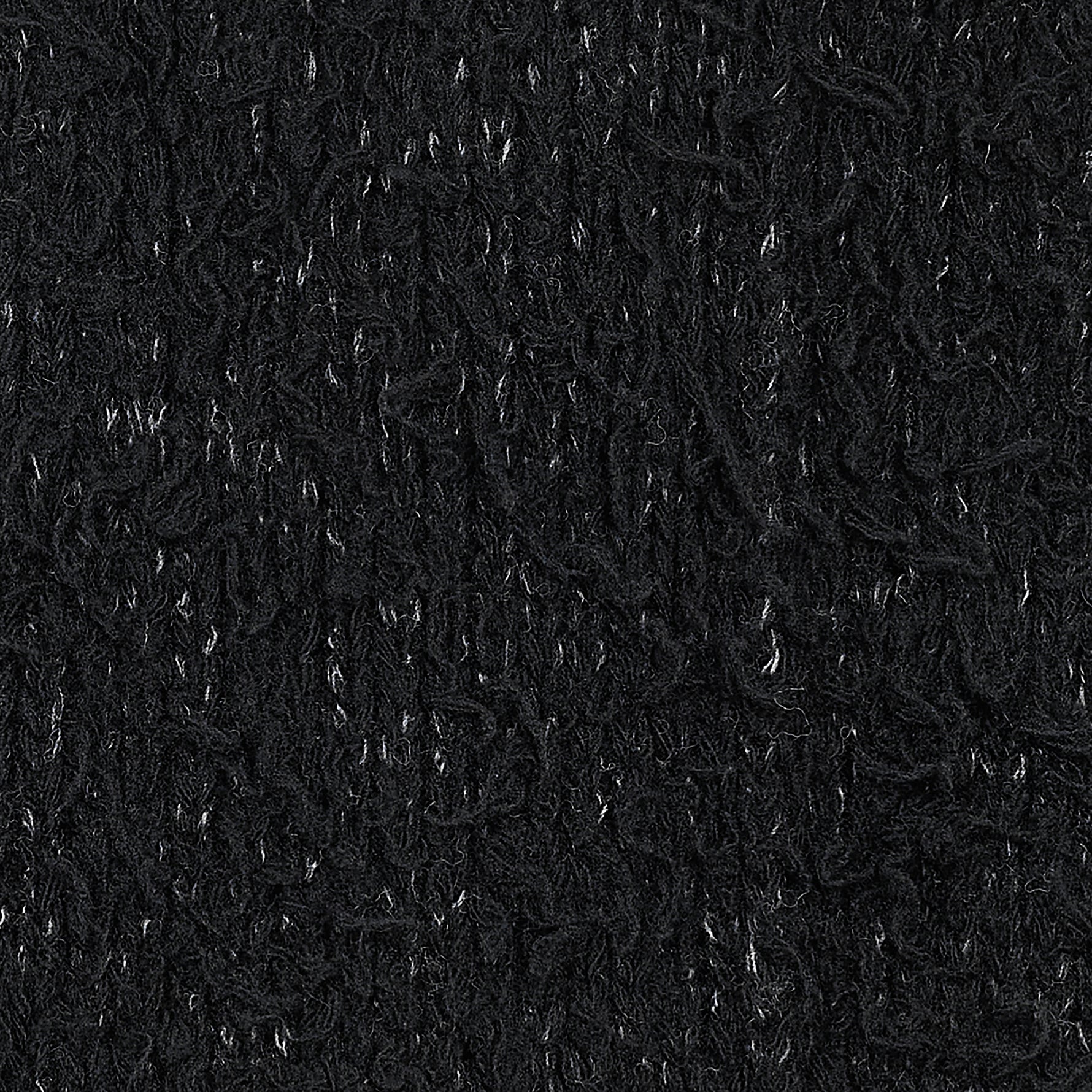 BRUSHED PLAIN STITCH CREW NECK KNIT BLACK