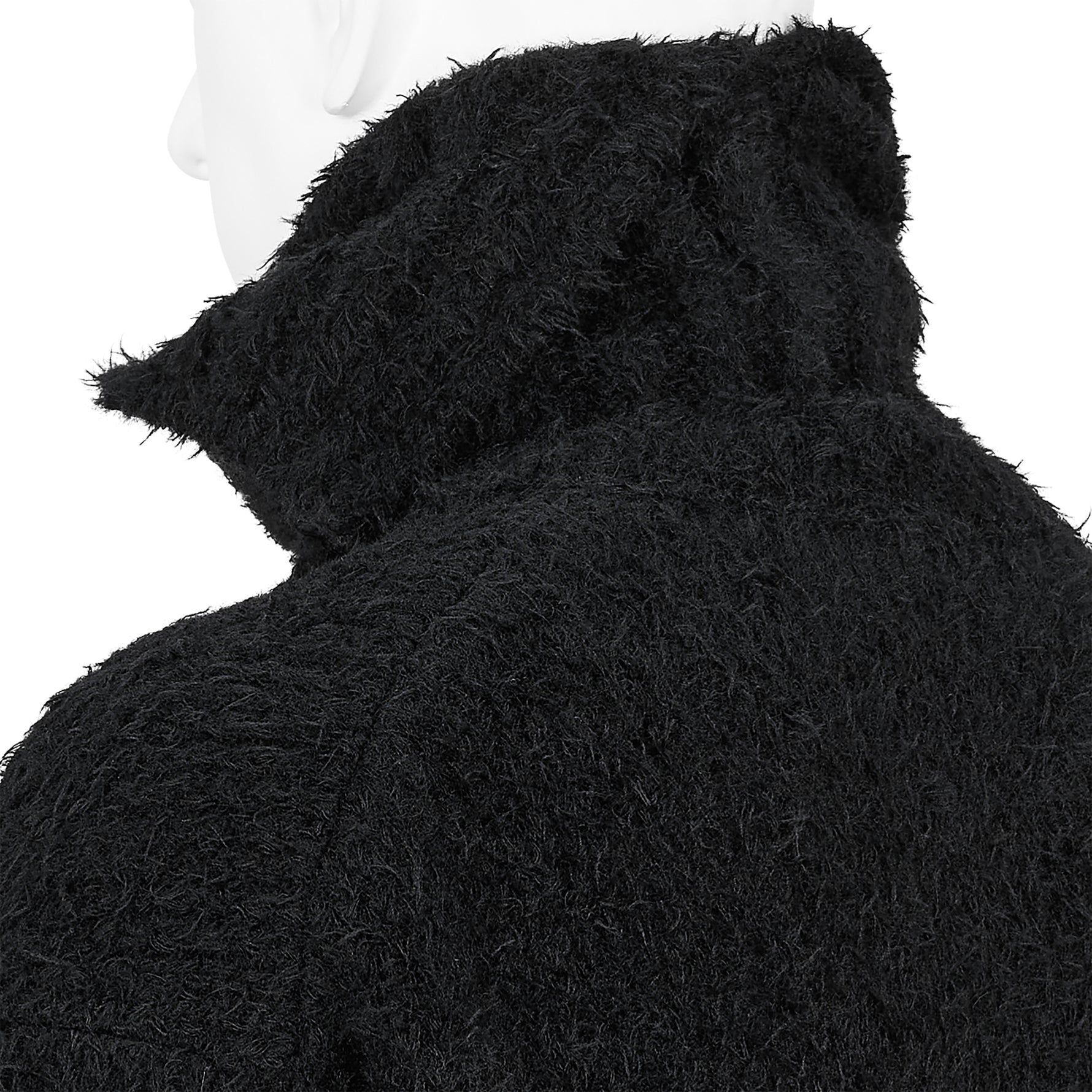 JACQUARD SIDE ZIP HIGH NECK KNIT BLACK