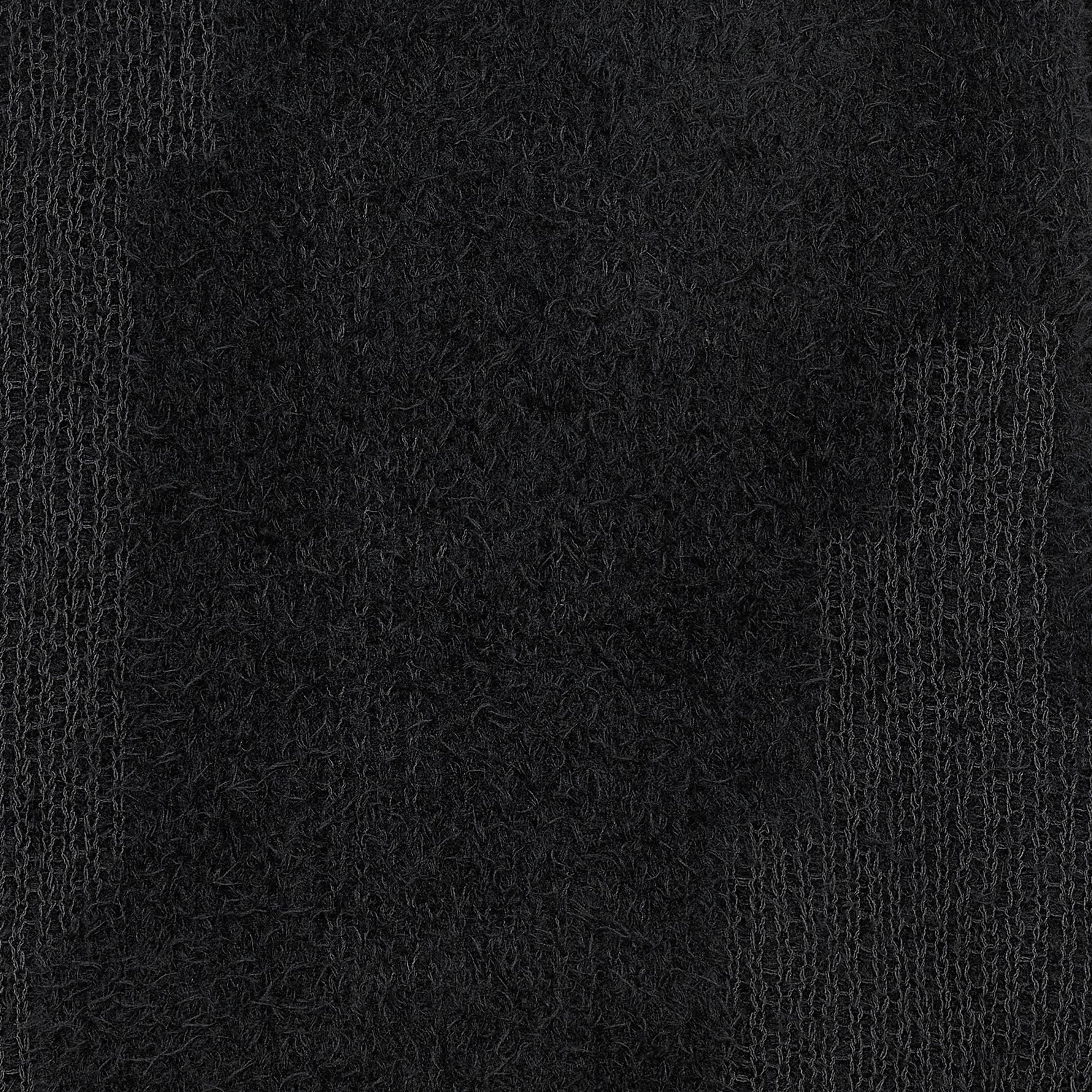 JACQUARD SIDE ZIP HIGH NECK KNIT BLACK