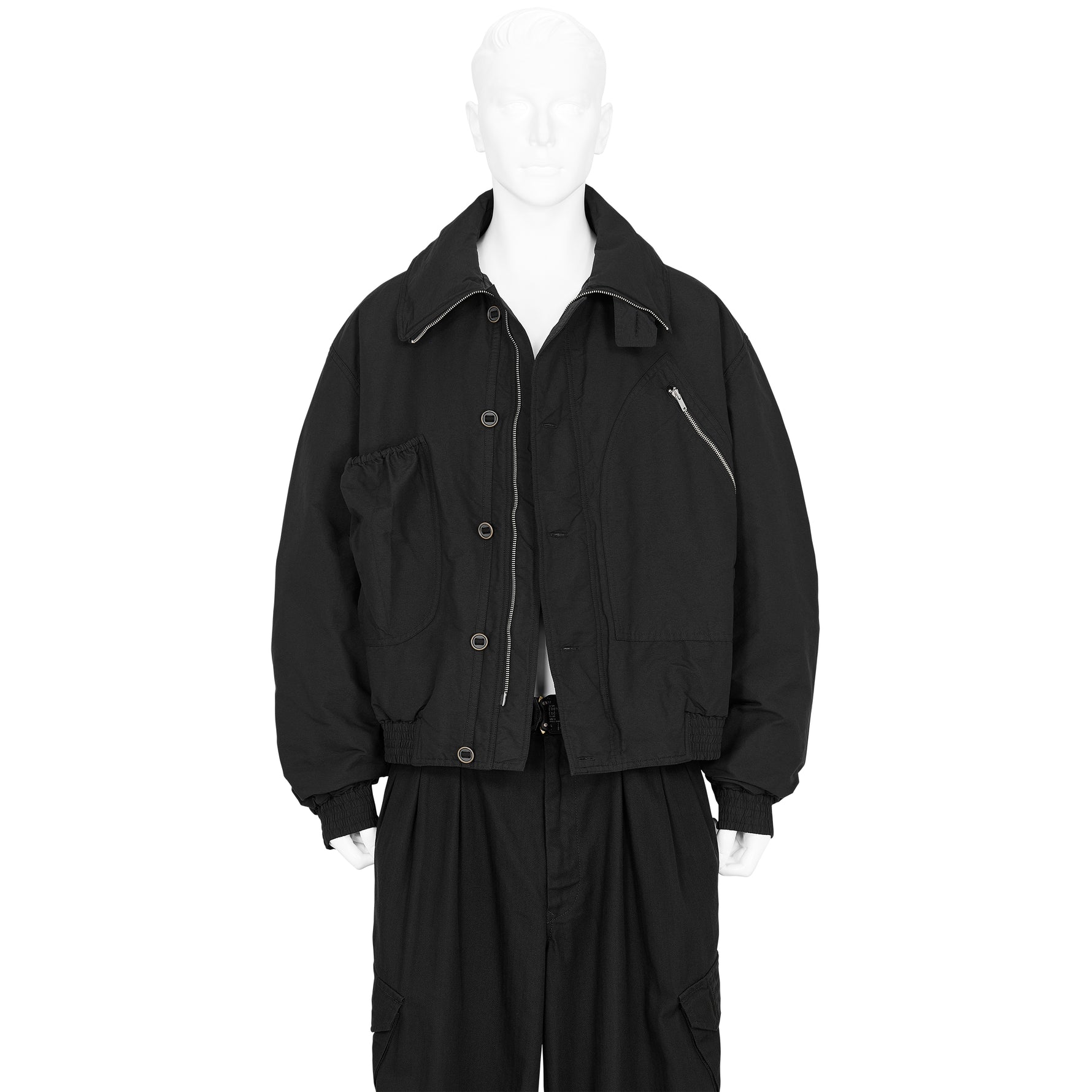 KATHARINE HAMNETT COLLABORATION SHORT BLOUSON BLACK