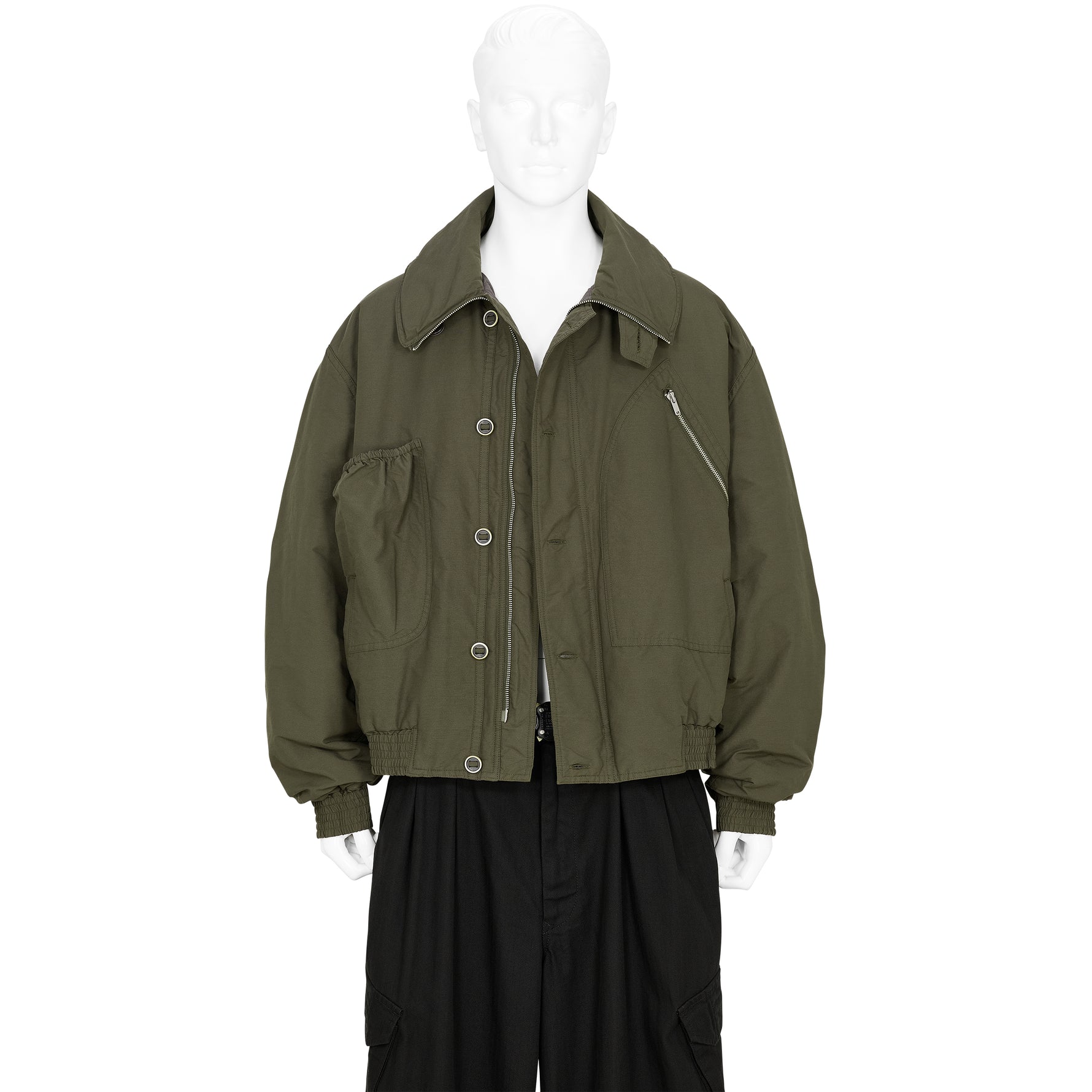 KATHARINE HAMNETT COLLABORATION SHORT BLOUSON OLIVE