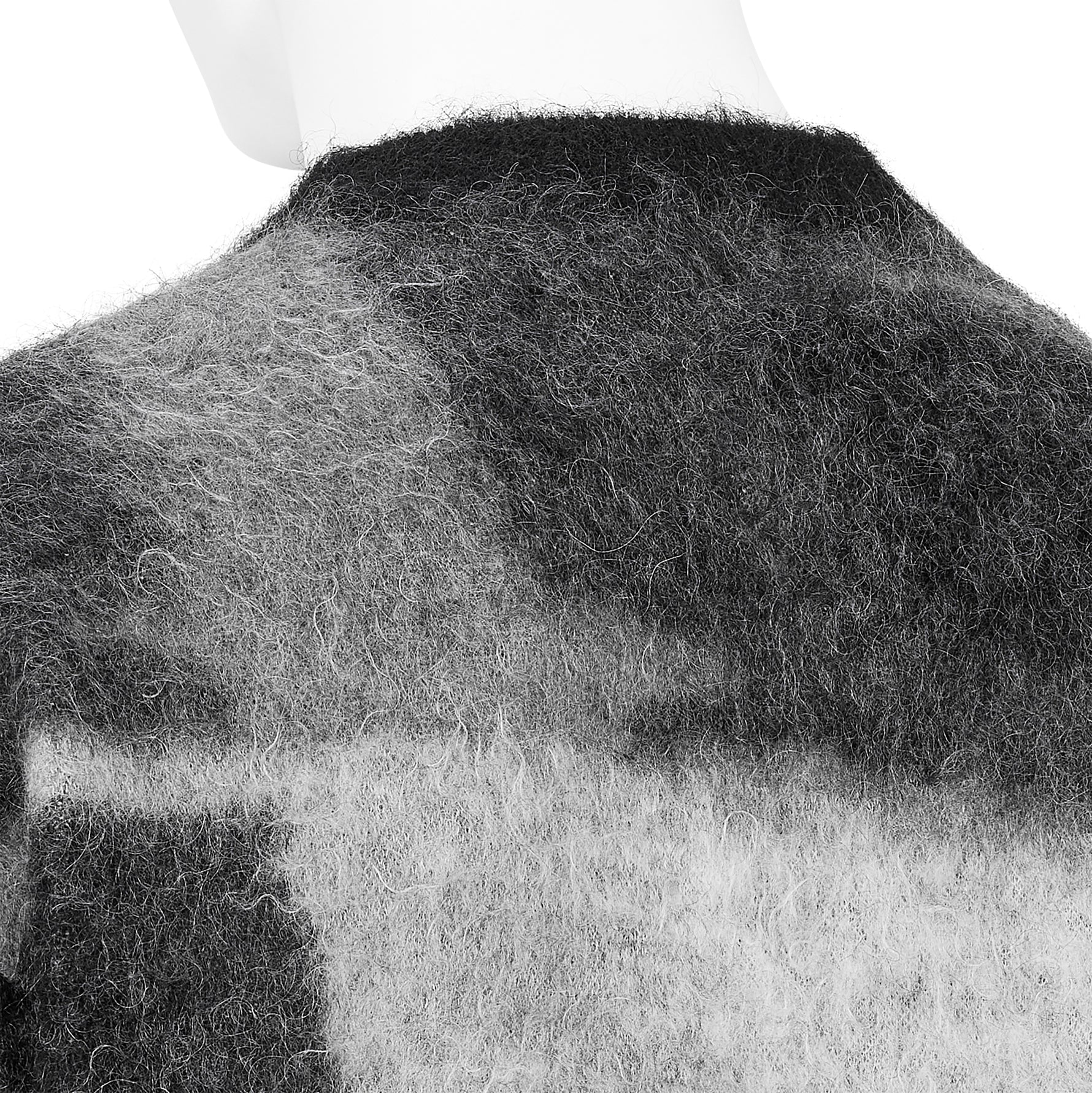 KID MOHAIR JACQUARD KNIT BEAM BLACK