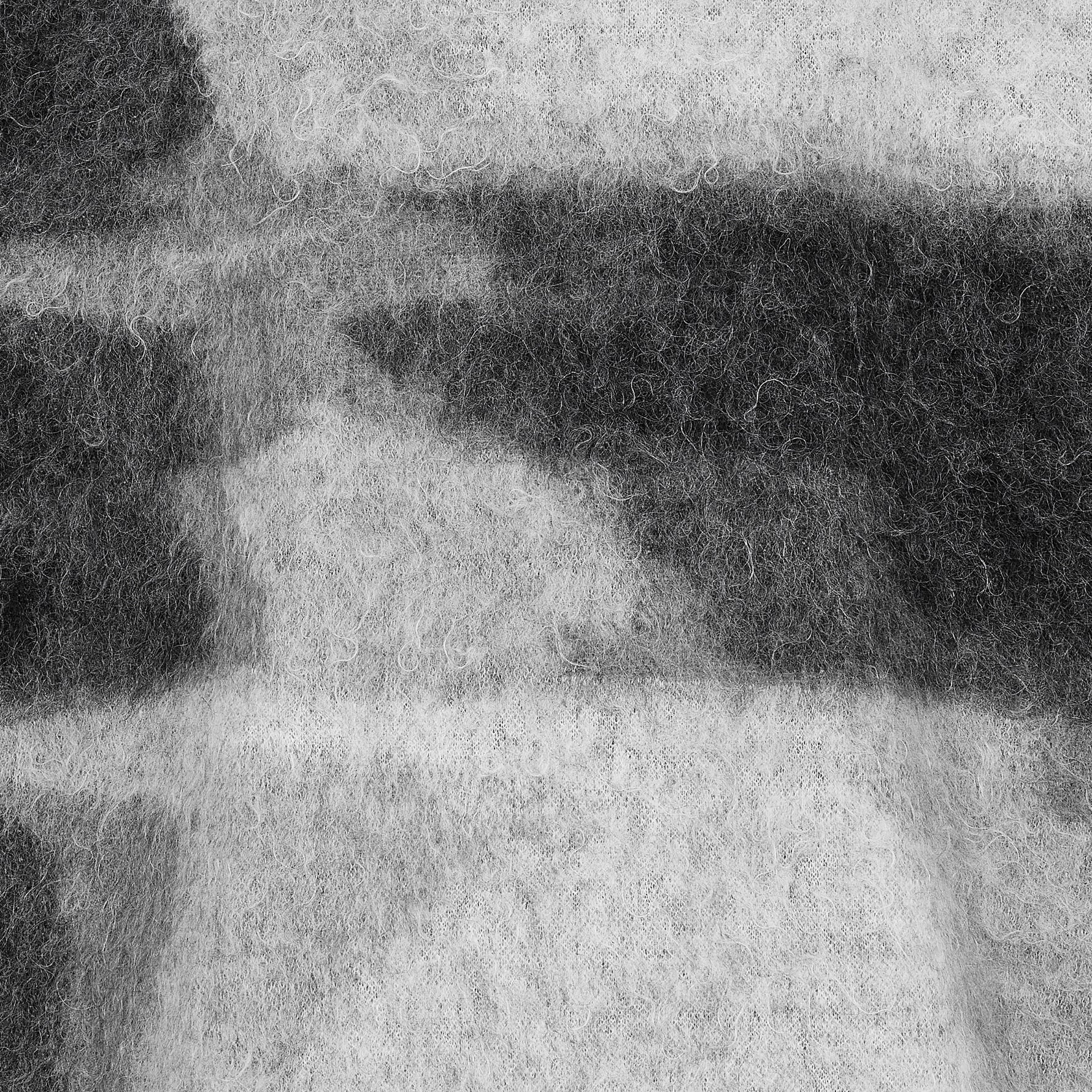 KID MOHAIR JACQUARD KNIT BEAM BLACK