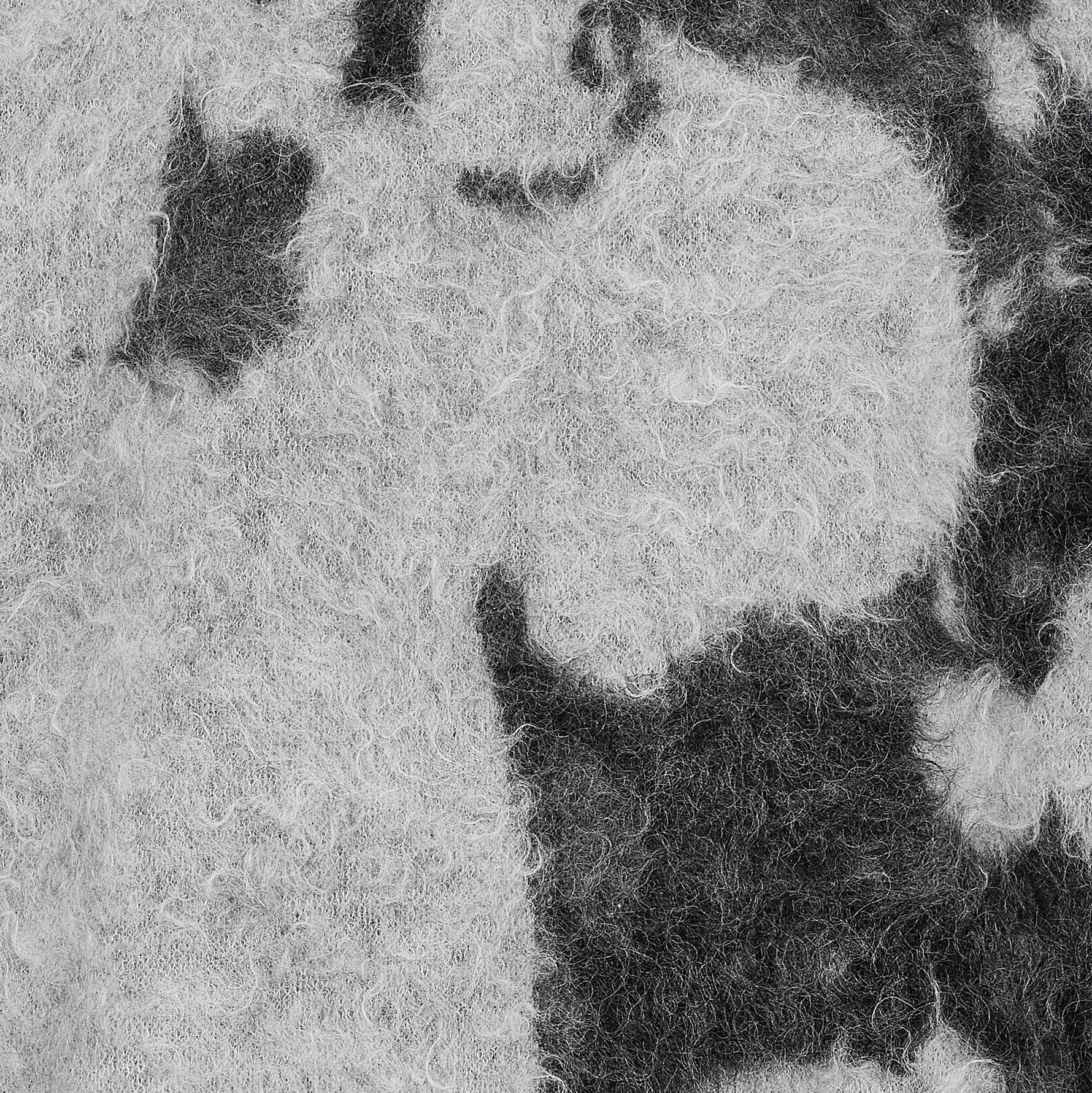 KID MOHAIR JACQUARD KNIT BUBBLE BLACK