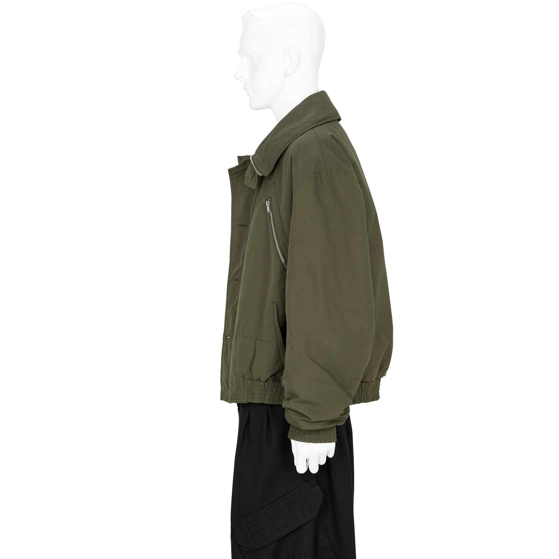 KATHARINE HAMNETT COLLABORATION SHORT BLOUSON OLIVE