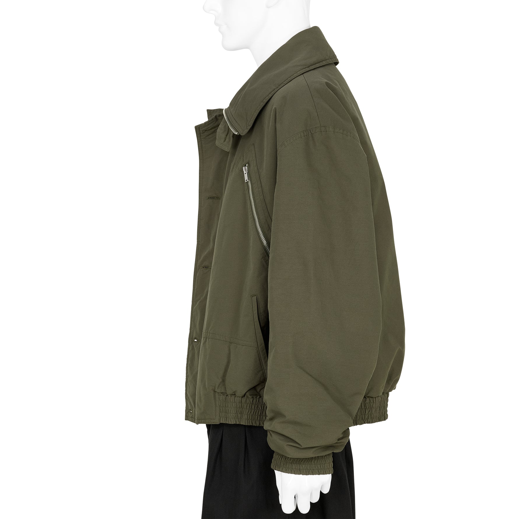KATHARINE HAMNETT COLLABORATION SHORT BLOUSON OLIVE
