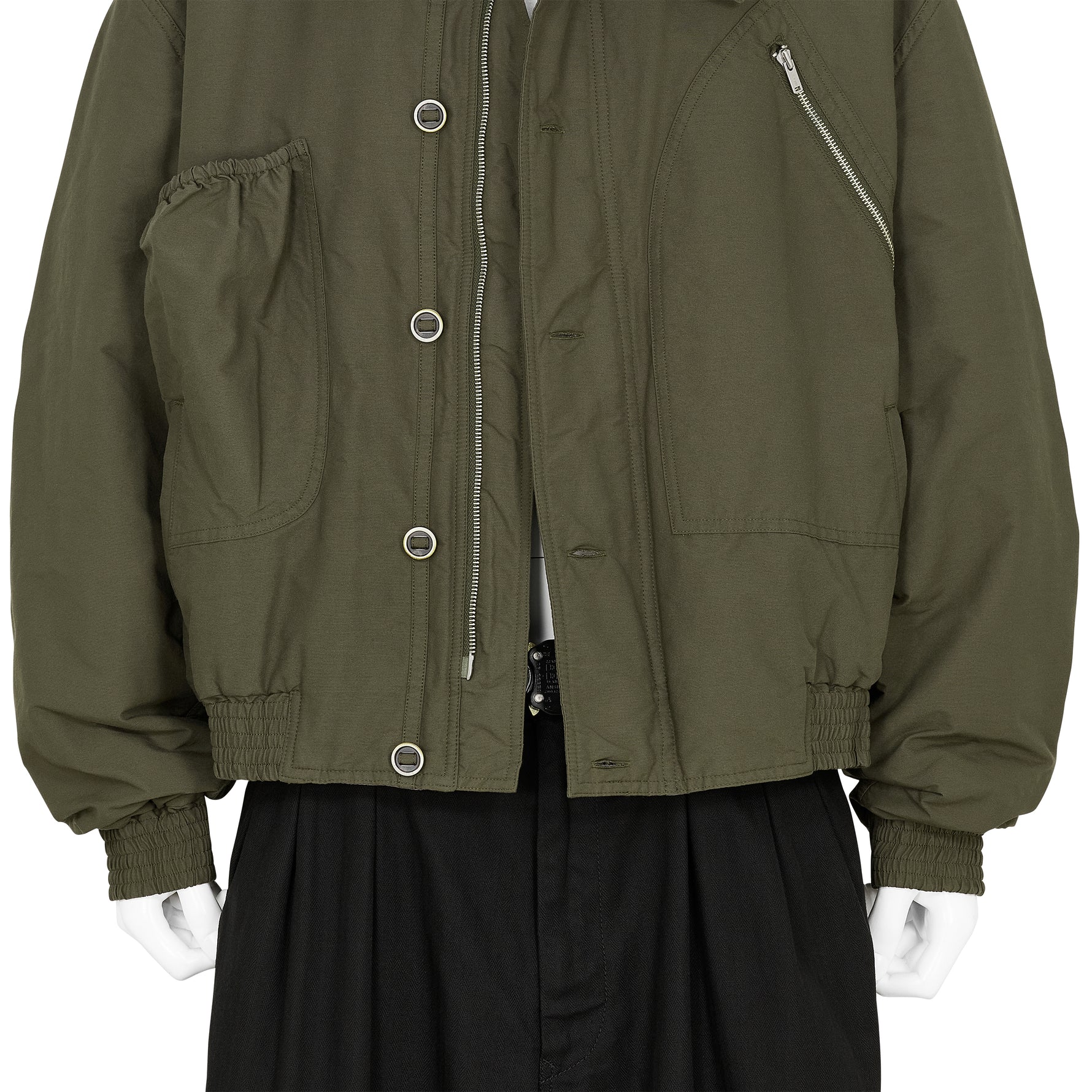 KATHARINE HAMNETT COLLABORATION SHORT BLOUSON OLIVE