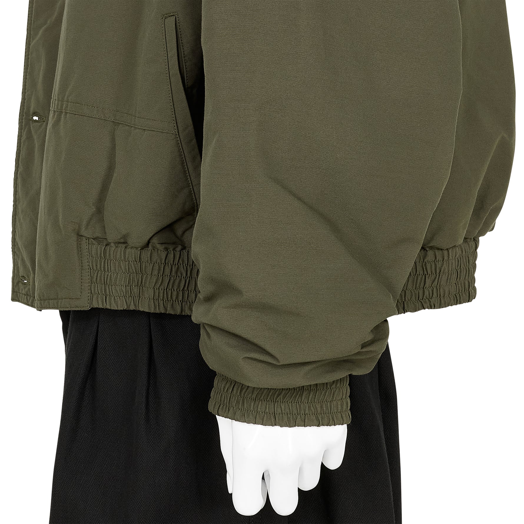 KATHARINE HAMNETT COLLABORATION SHORT BLOUSON OLIVE