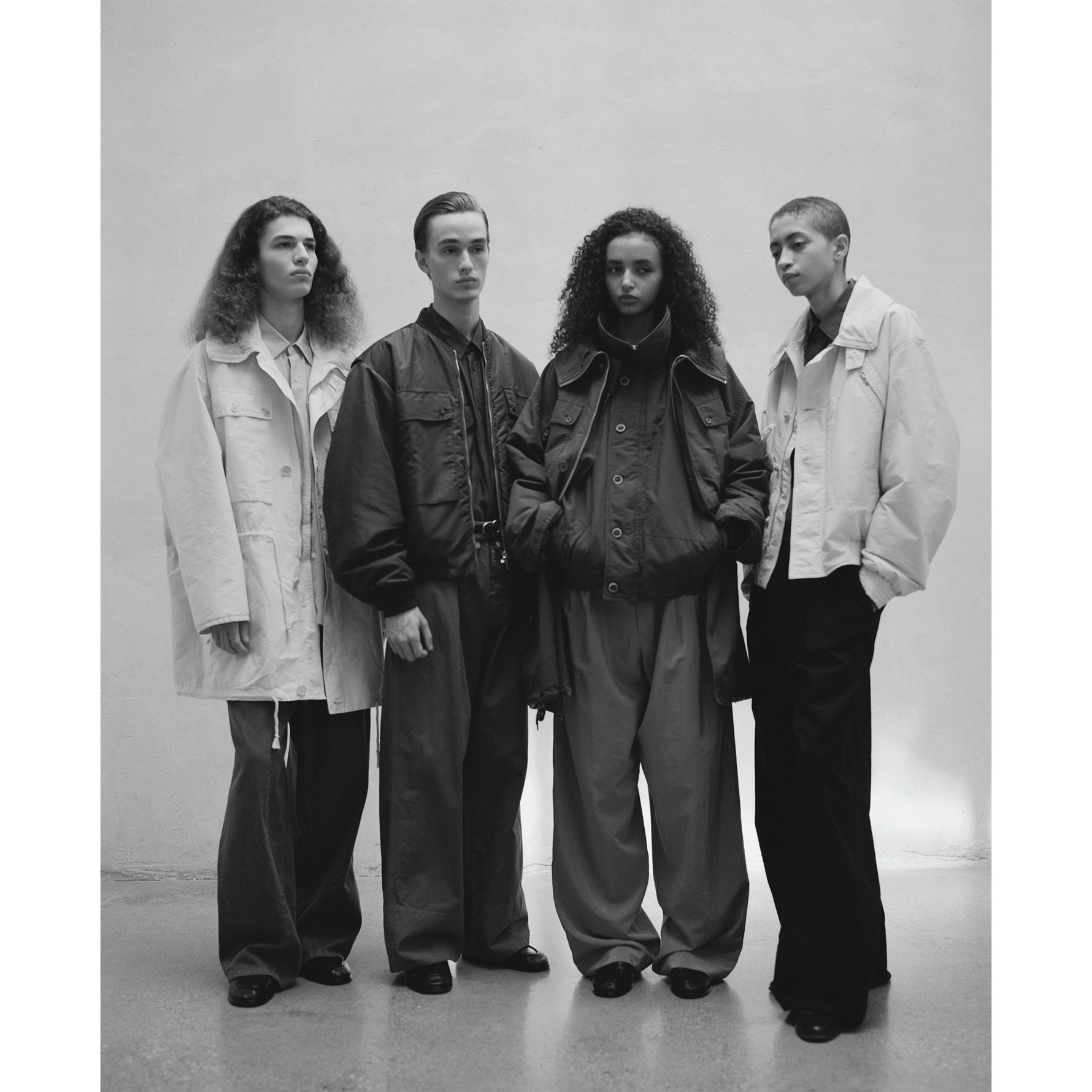 KATHARINE HAMNETT COLLABORATION HALF COAT BLACK