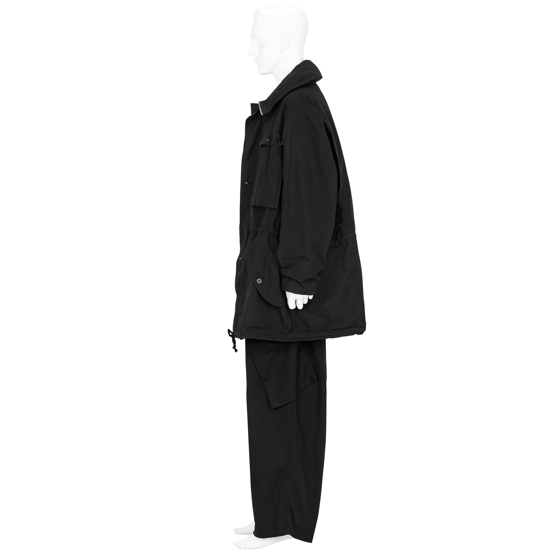 KATHARINE HAMNETT COLLABORATION HALF COAT BLACK