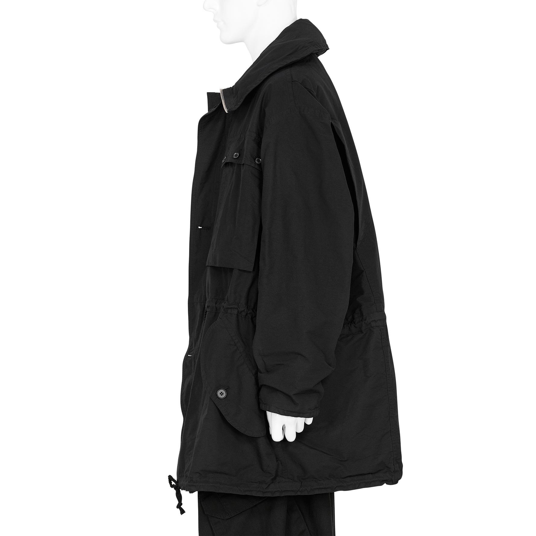 KATHARINE HAMNETT COLLABORATION HALF COAT BLACK
