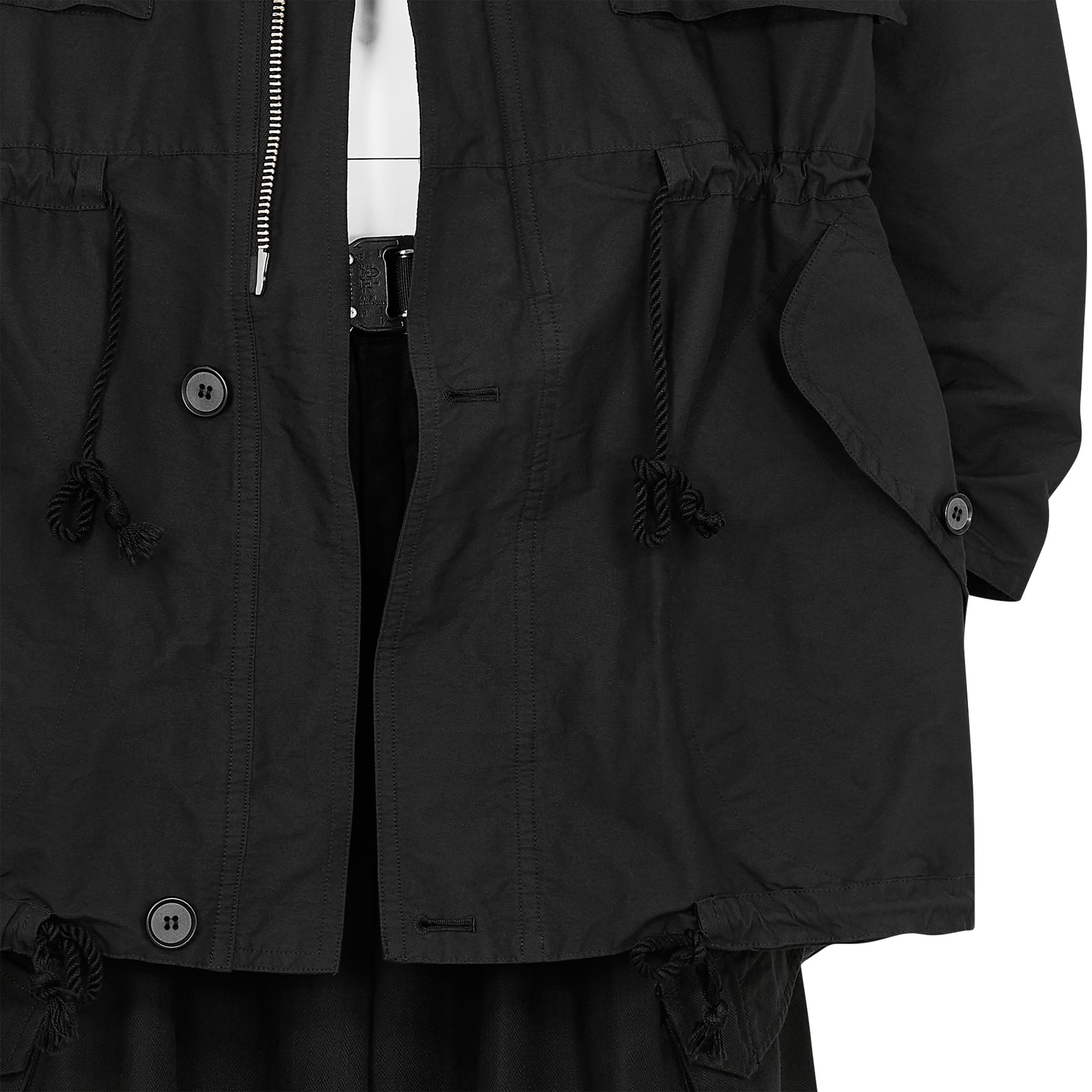 KATHARINE HAMNETT COLLABORATION HALF COAT BLACK