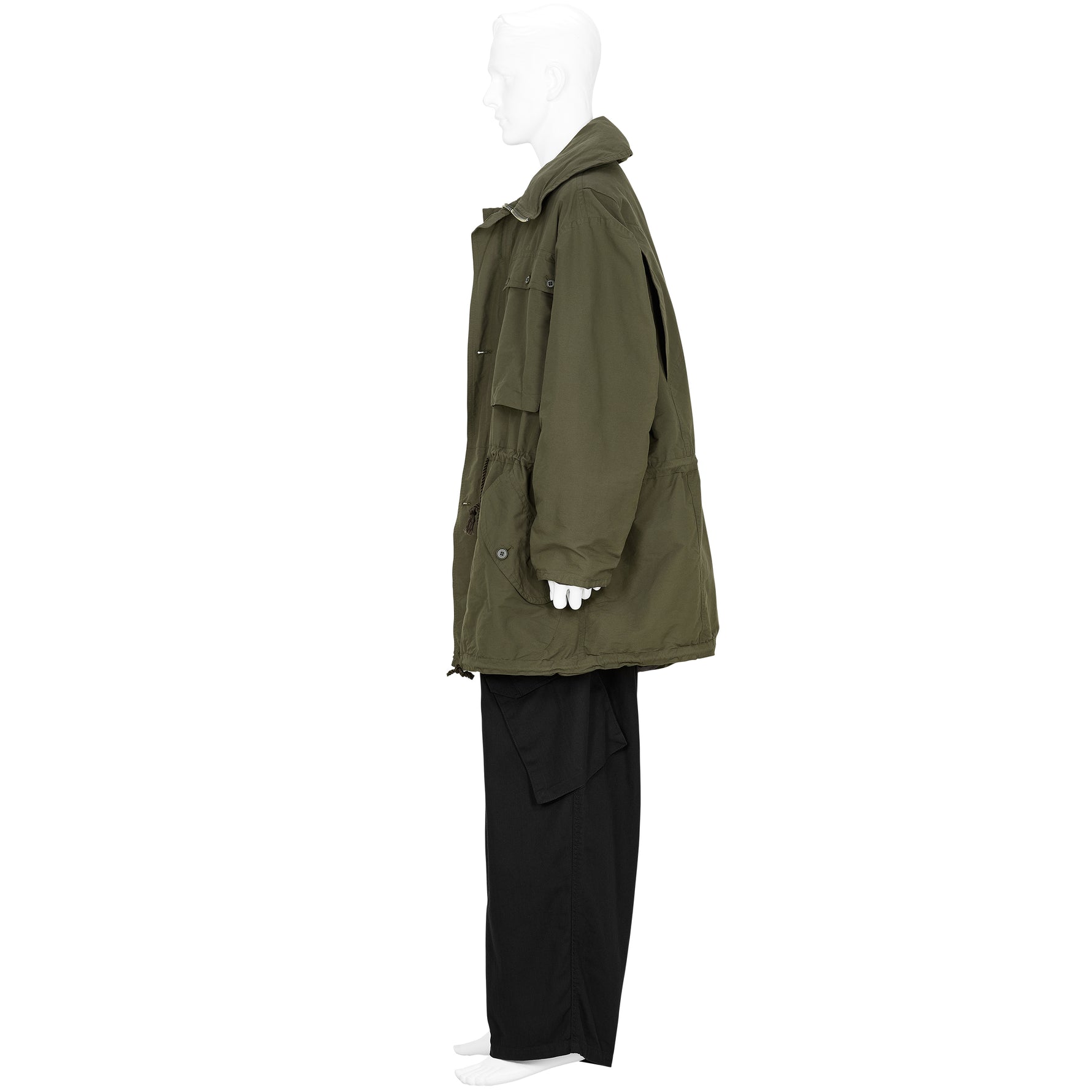 KATHARINE HAMNETT COLLABORATION HALF COAT OLIVE