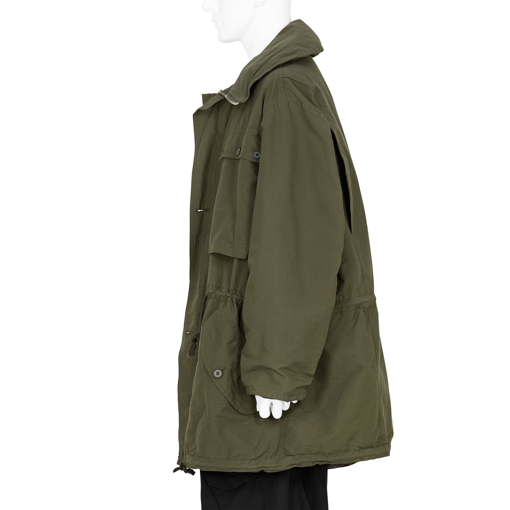 KATHARINE HAMNETT COLLABORATION HALF COAT OLIVE