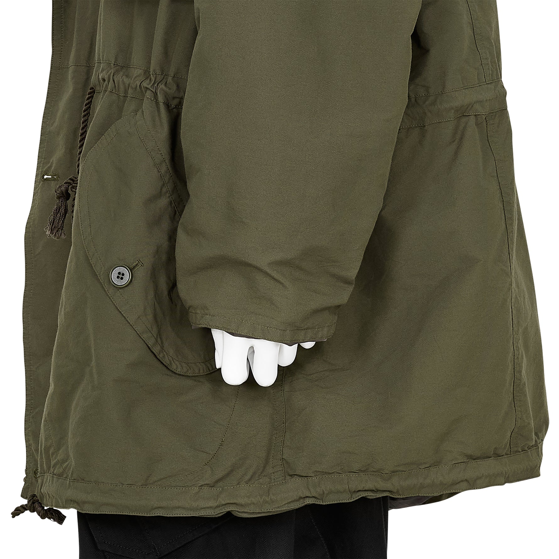 KATHARINE HAMNETT COLLABORATION HALF COAT OLIVE