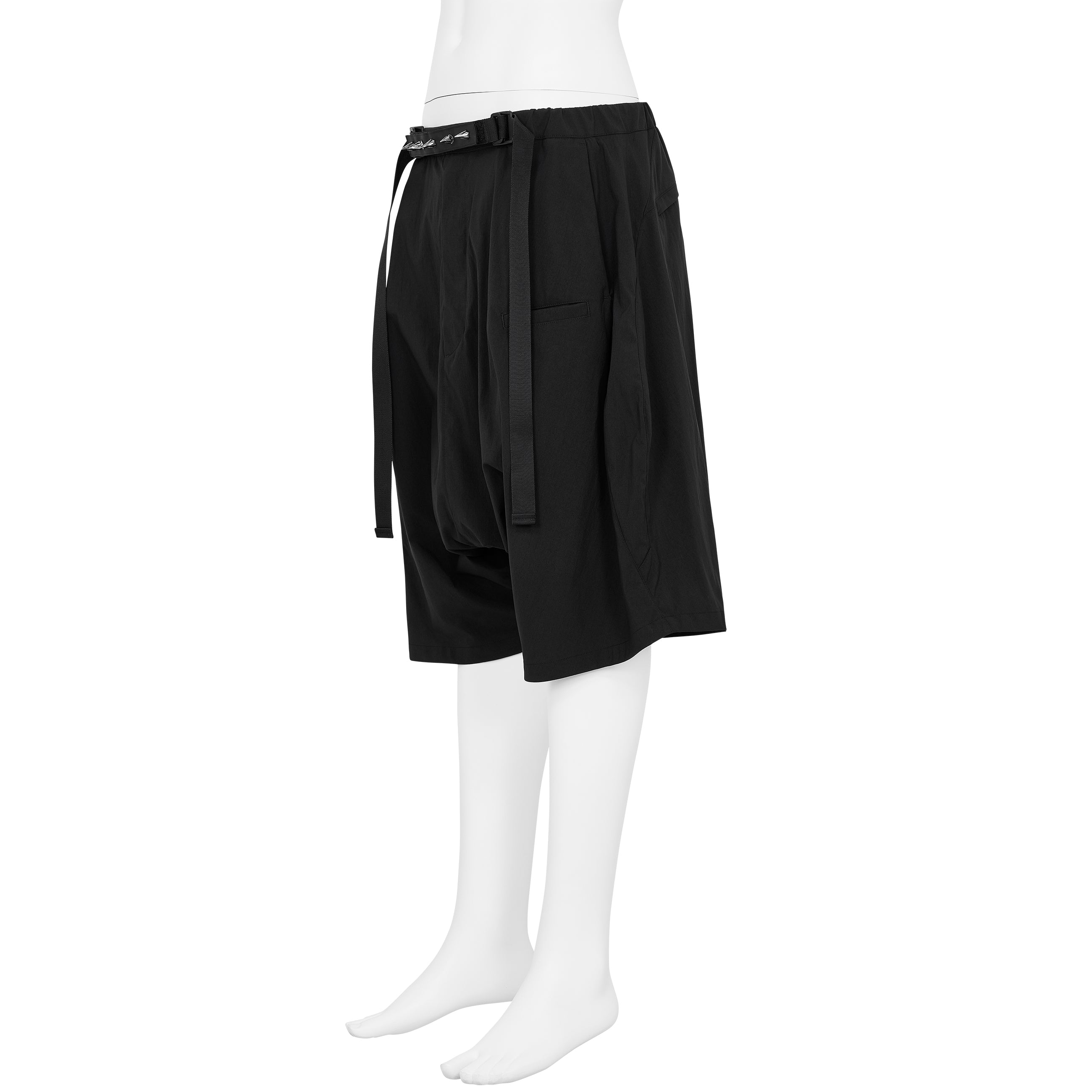 SP62-M NYLON STRETCH WEB BELT SHORT PANT BLACK