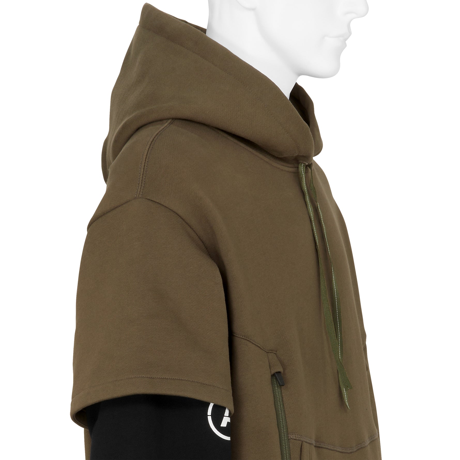 S34-PR ORGANIC COTTON HOODED SWEATSHIRT RAF GREEN BLACK