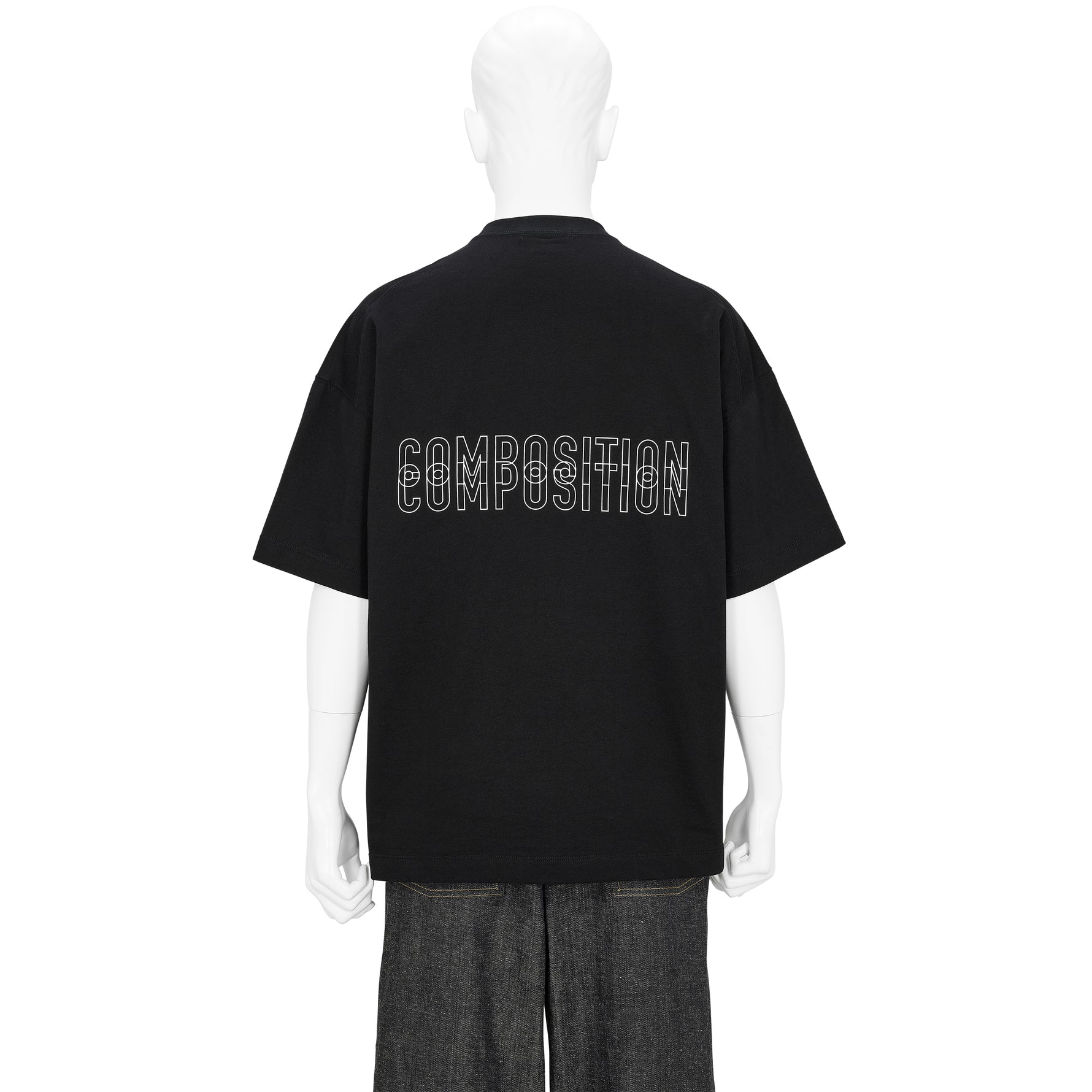 Yasuhiro Ishimoto COMPOSITION PRINT TEE BLACK