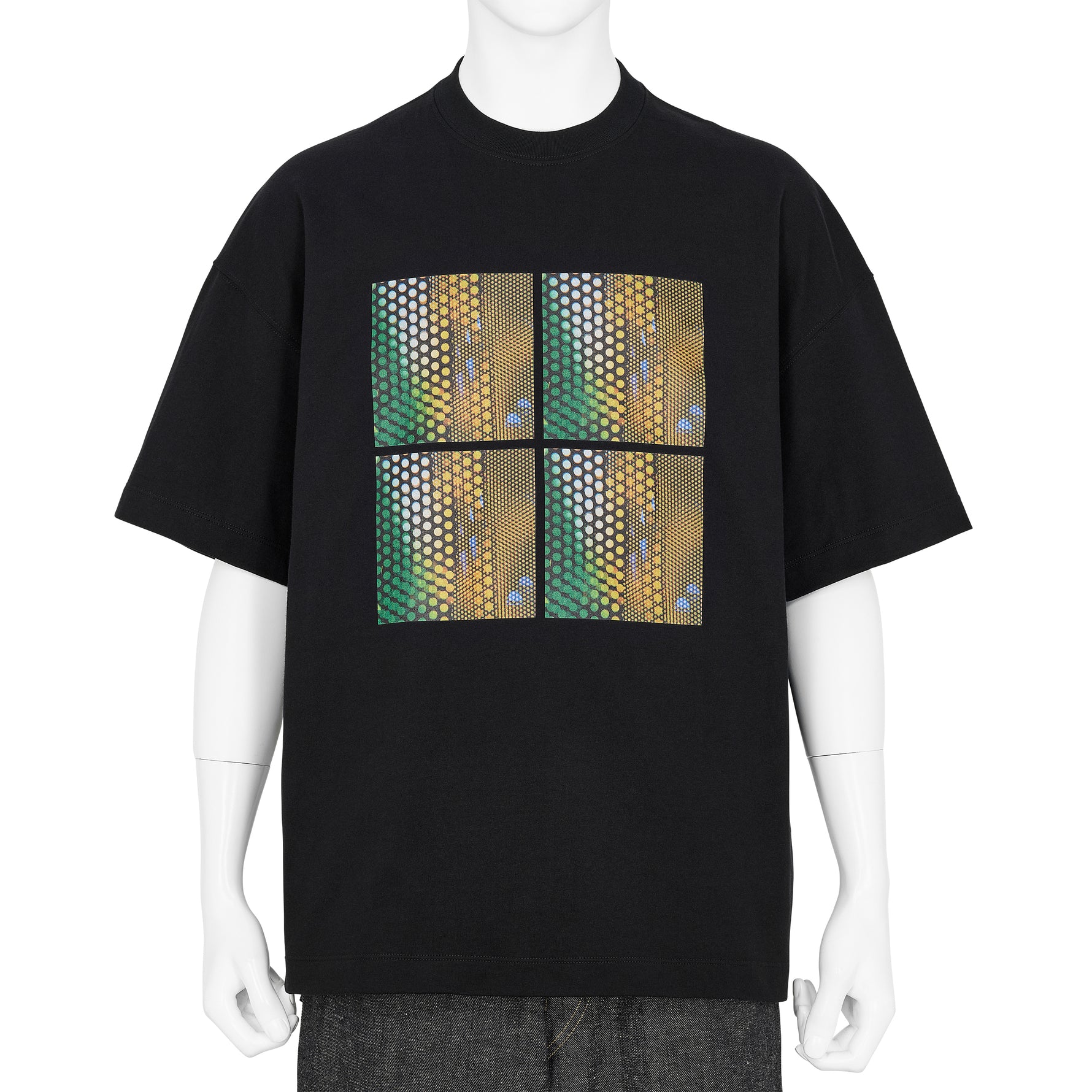 Yasuhiro Ishimoto COMPOSITION PRINT TEE BLACK