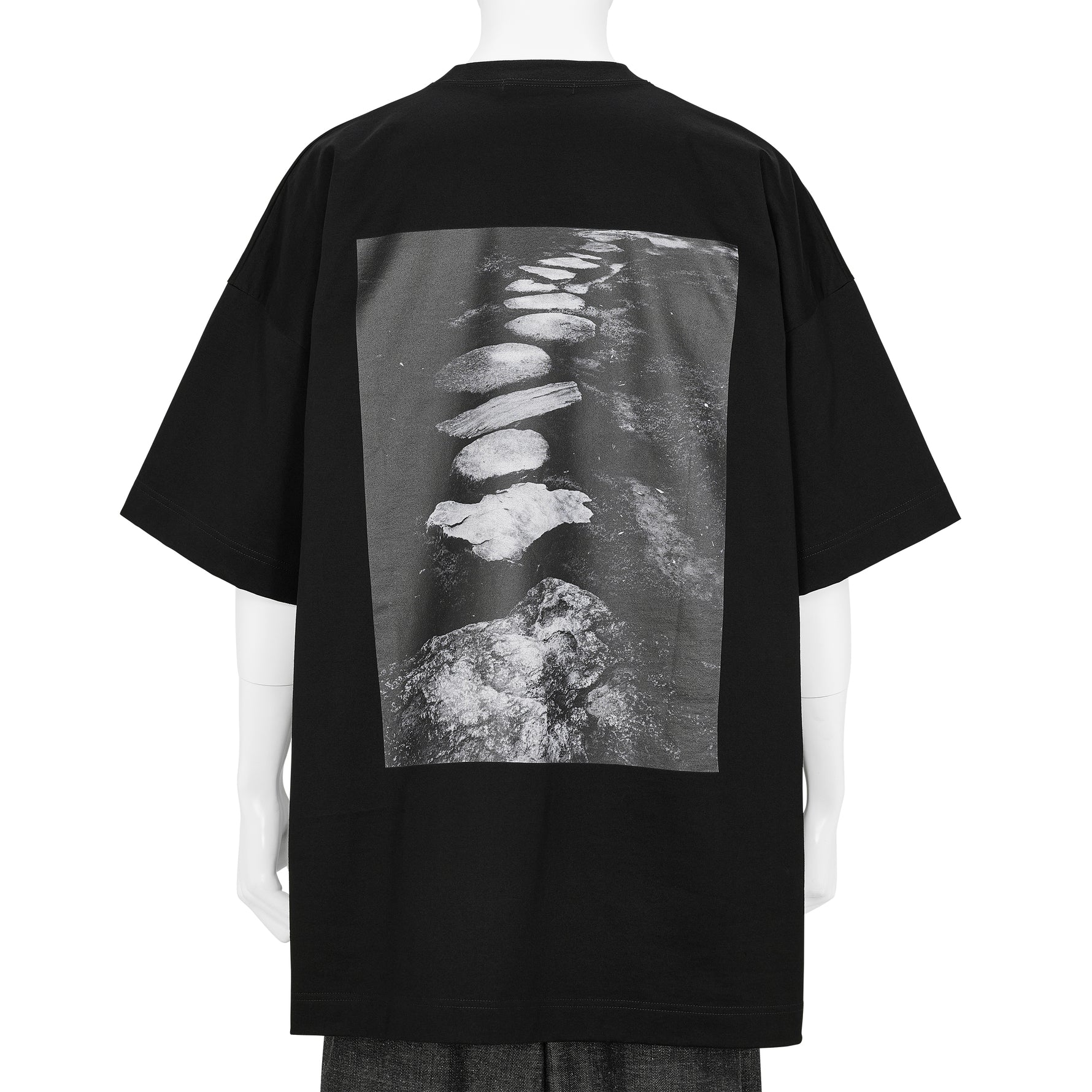 Yasuhiro Ishimoto KATSURA IMPERIAL VILLA PRINT TEE BLACK