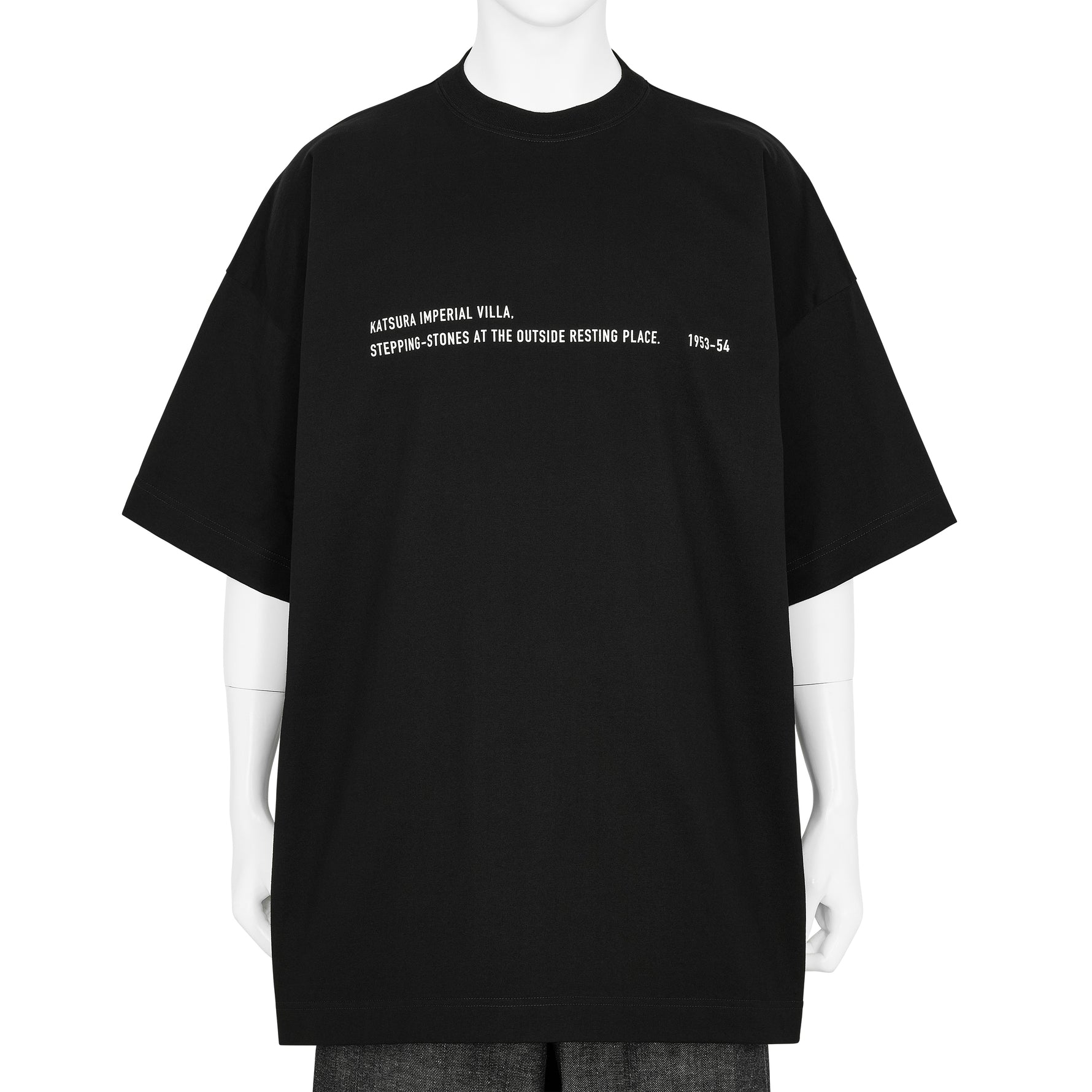 Yasuhiro Ishimoto KATSURA IMPERIAL VILLA PRINT TEE BLACK