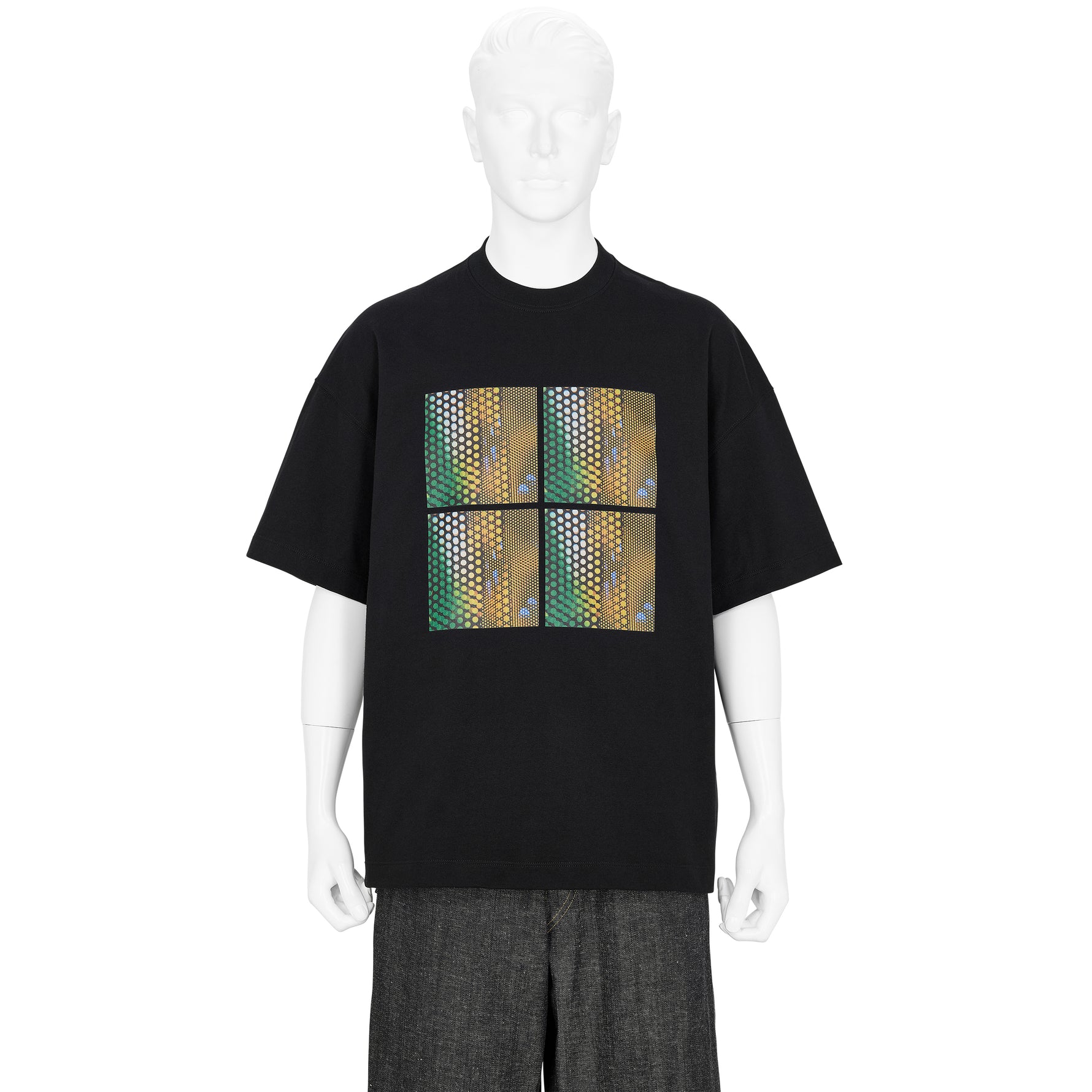 Yasuhiro Ishimoto COMPOSITION PRINT TEE BLACK