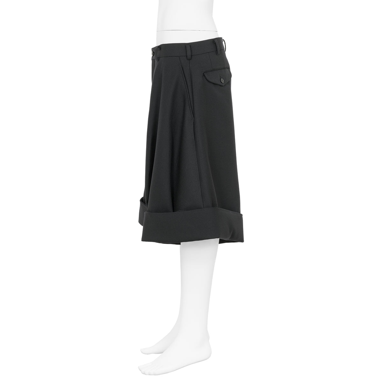 HEM DOUBLE SHORTS BLACK