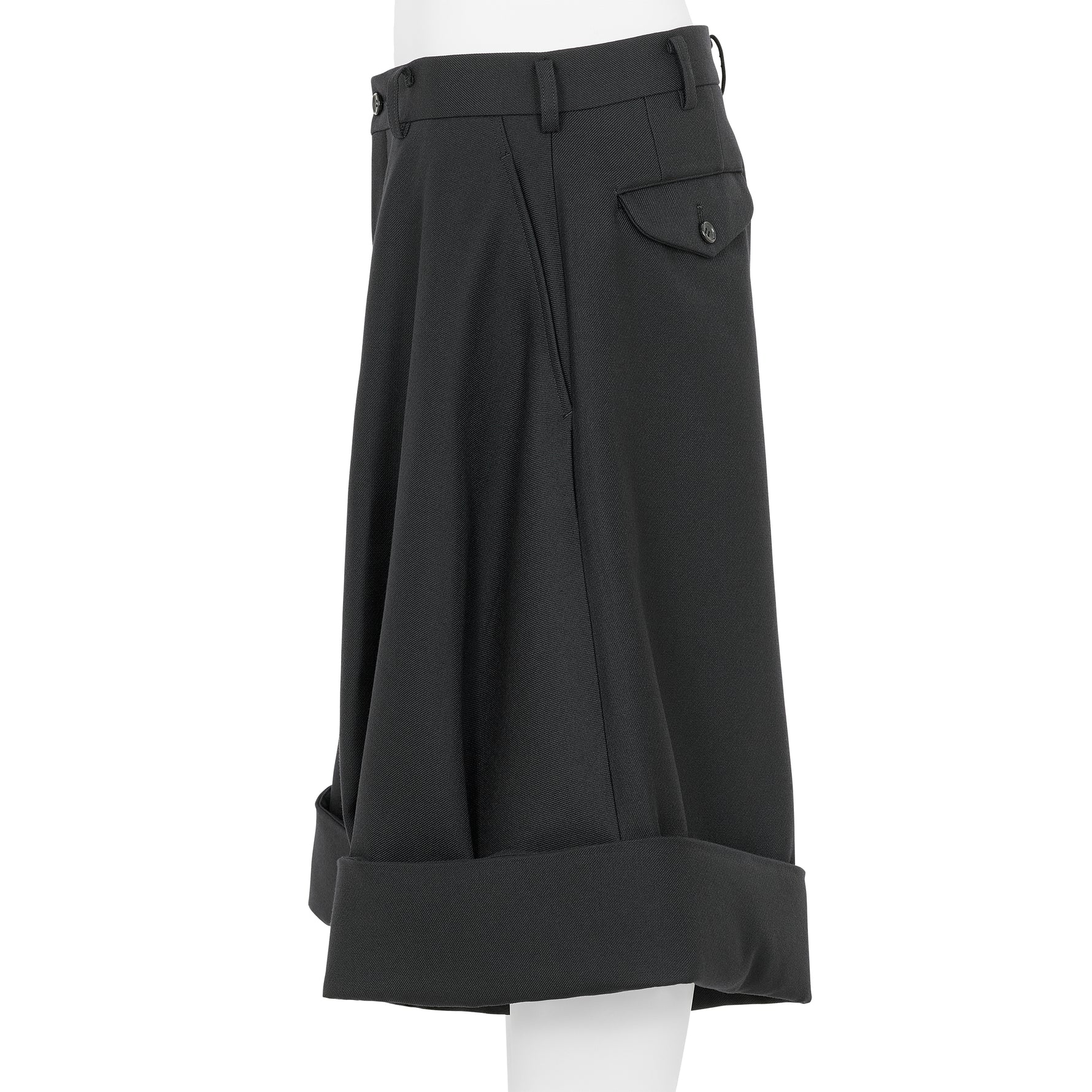 HEM DOUBLE SHORTS BLACK