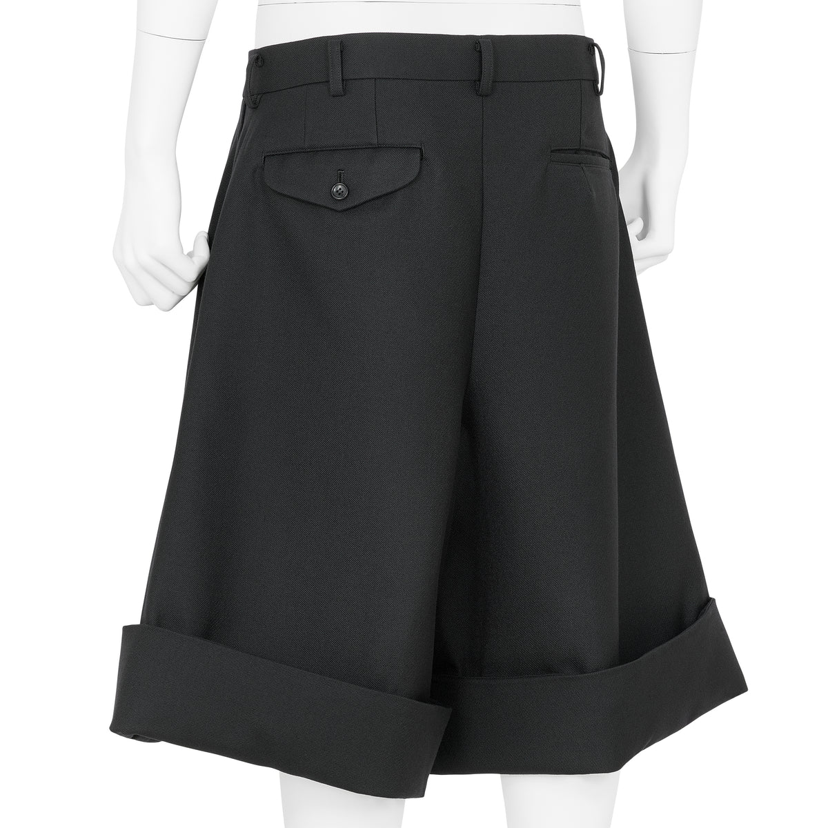 HEM DOUBLE SHORTS BLACK