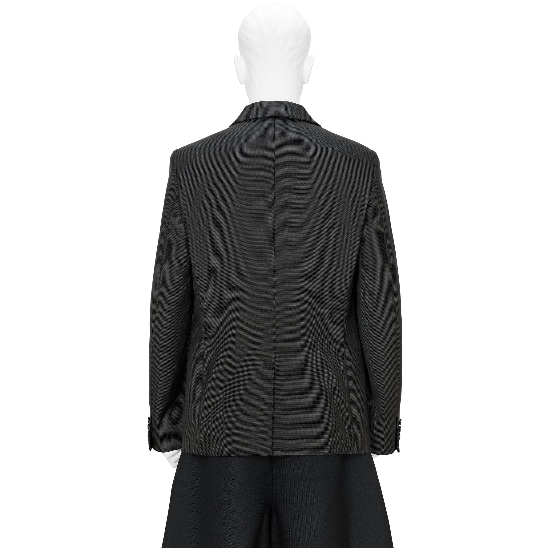 NO LAPEL JACKET BLACK