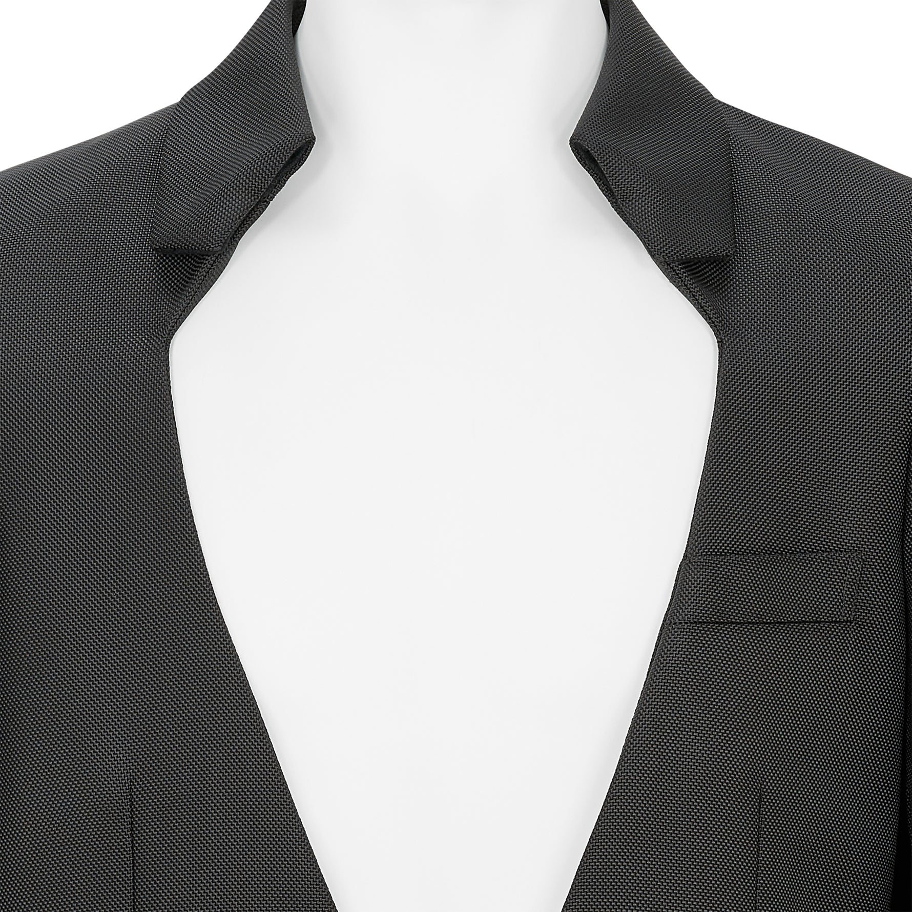 NO LAPEL JACKET BLACK