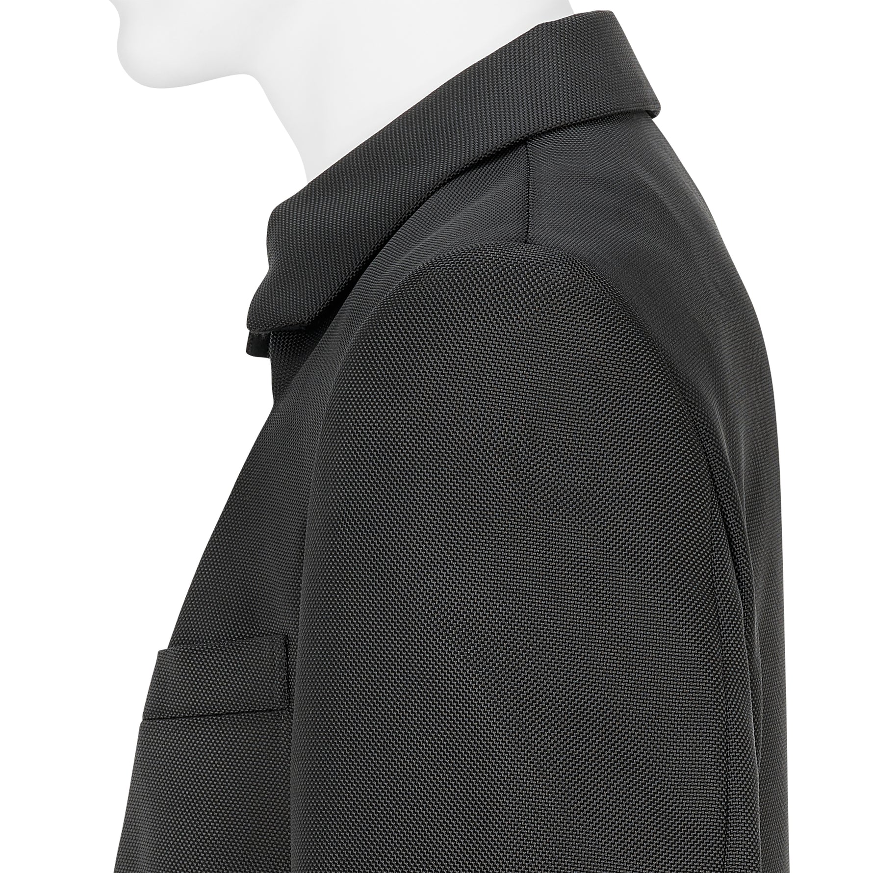 NO LAPEL JACKET BLACK