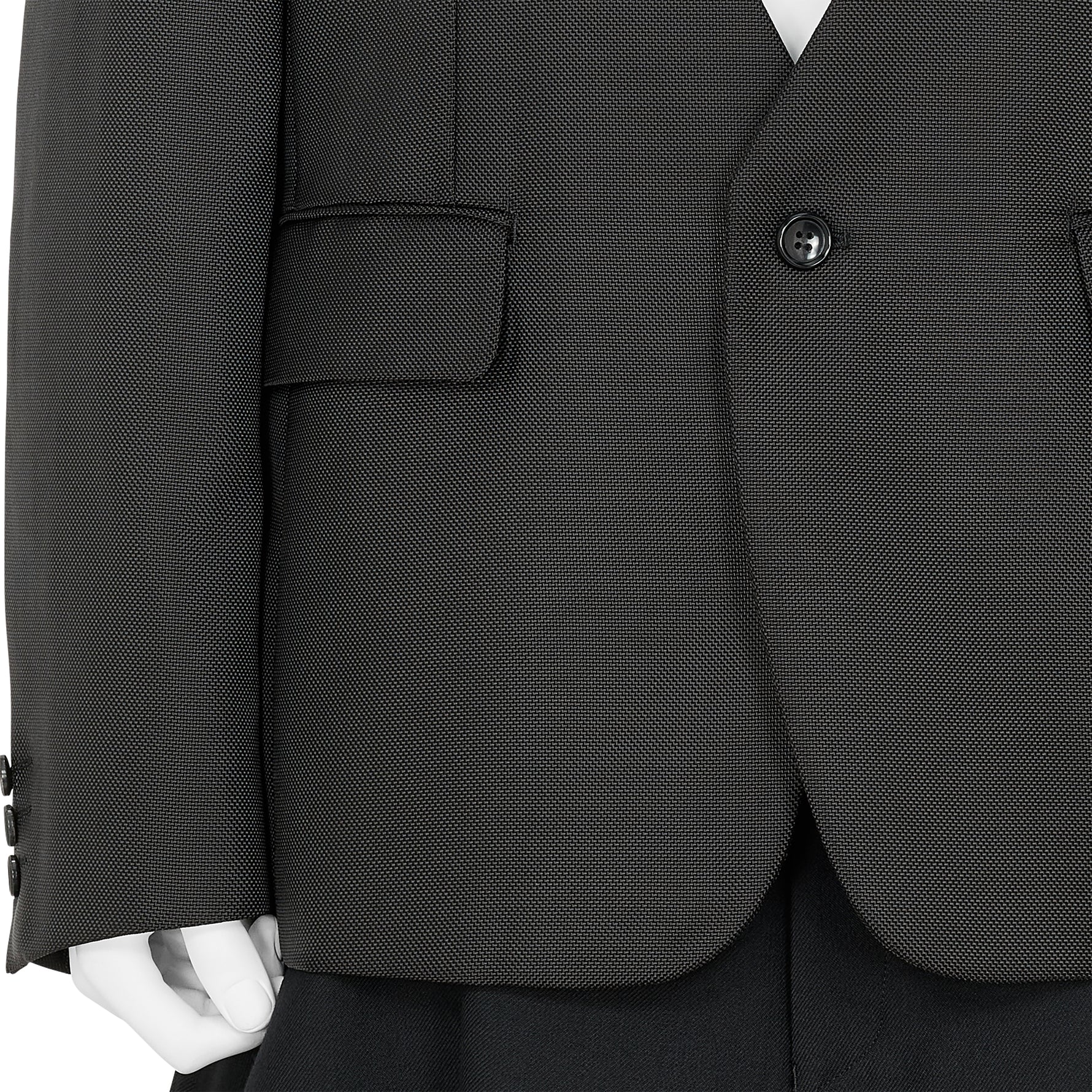 NO LAPEL JACKET BLACK