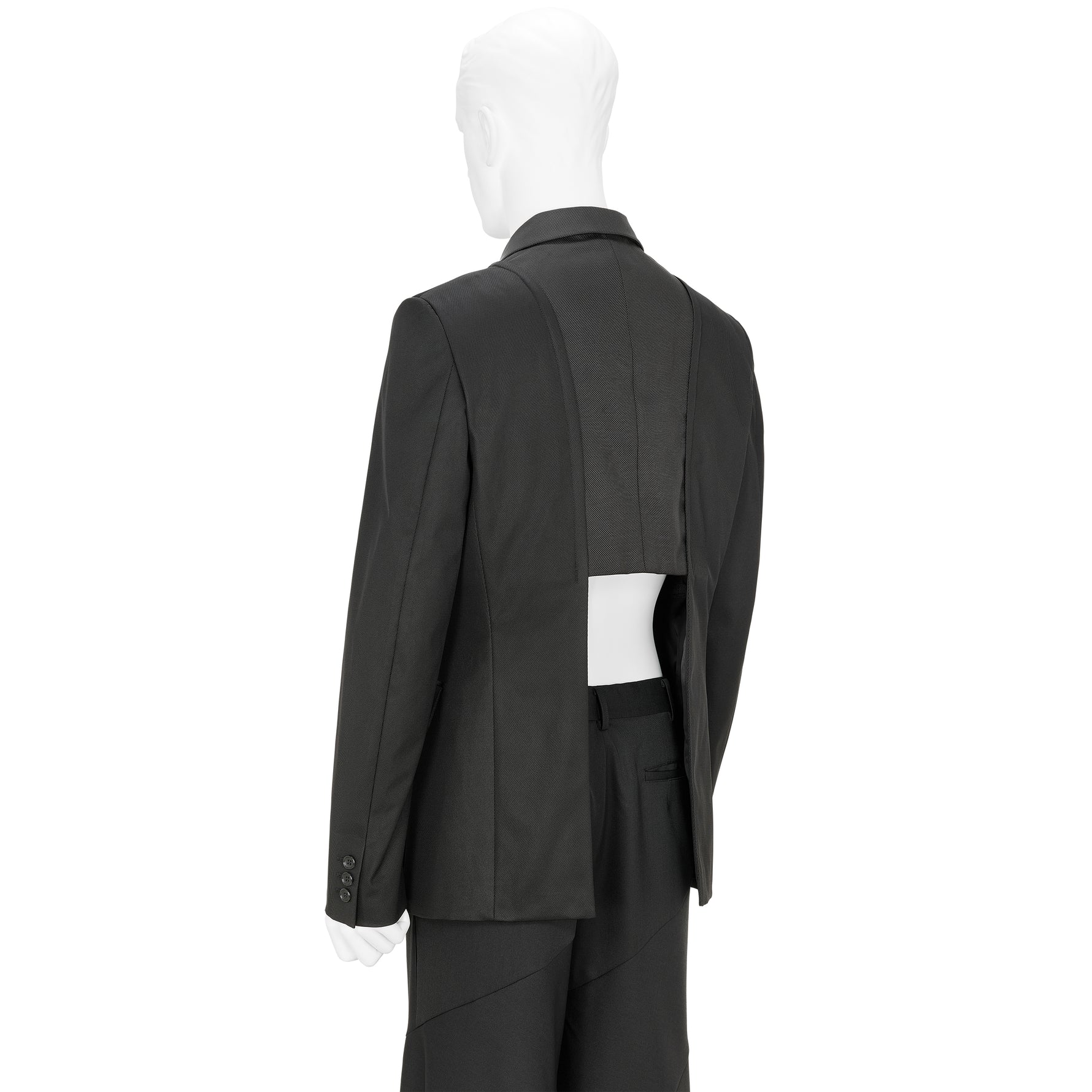 PANEL DOUBLE JACKET BLACK