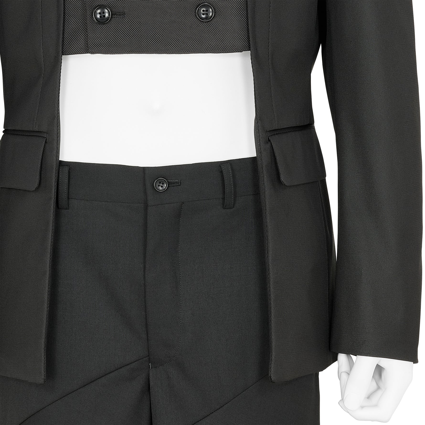PANEL DOUBLE JACKET BLACK